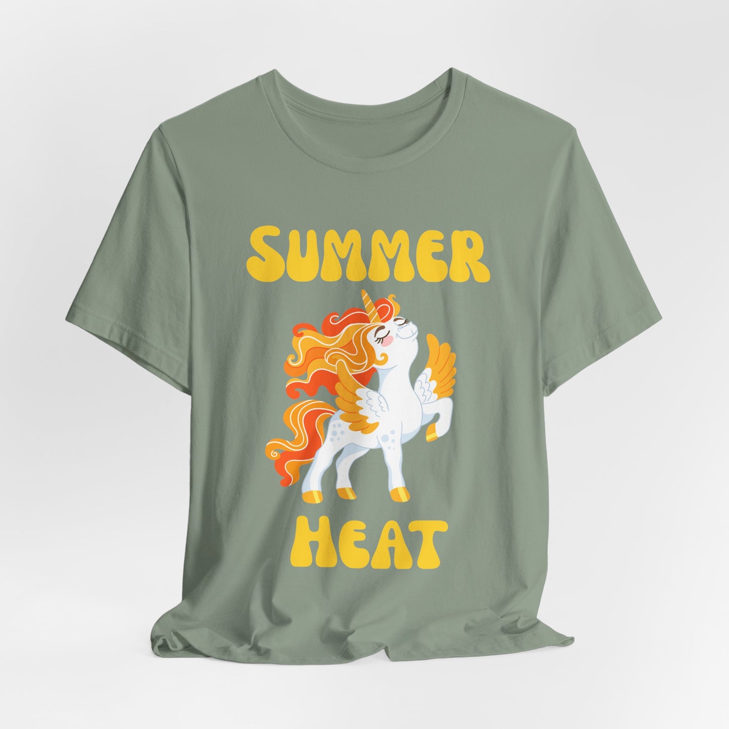 Summer Heat Unicorn Tee - Fun Summer Apparel, Gift for Unicorn Lovers, Cute Casual Wear, Festival Shirt