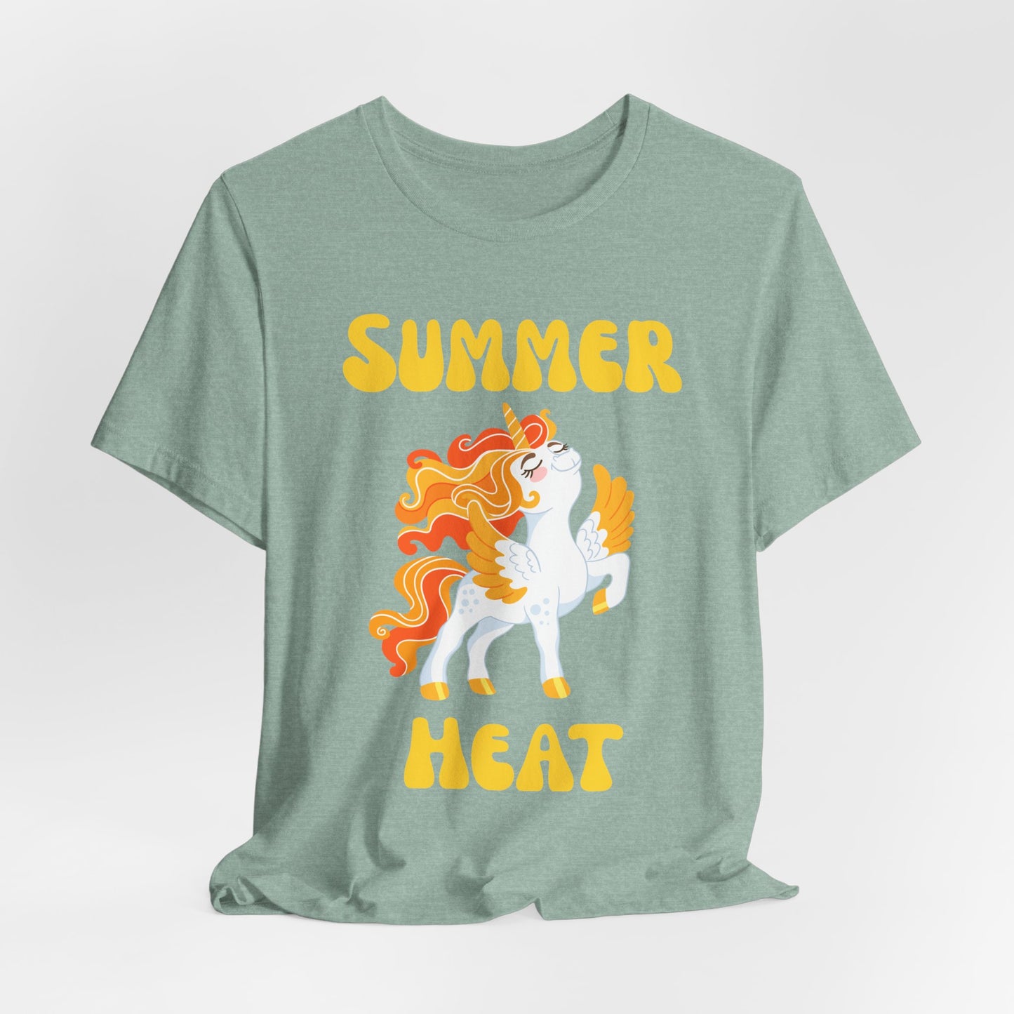 Summer Heat Unicorn Tee - Fun Summer Apparel, Gift for Unicorn Lovers, Cute Casual Wear, Festival Shirt