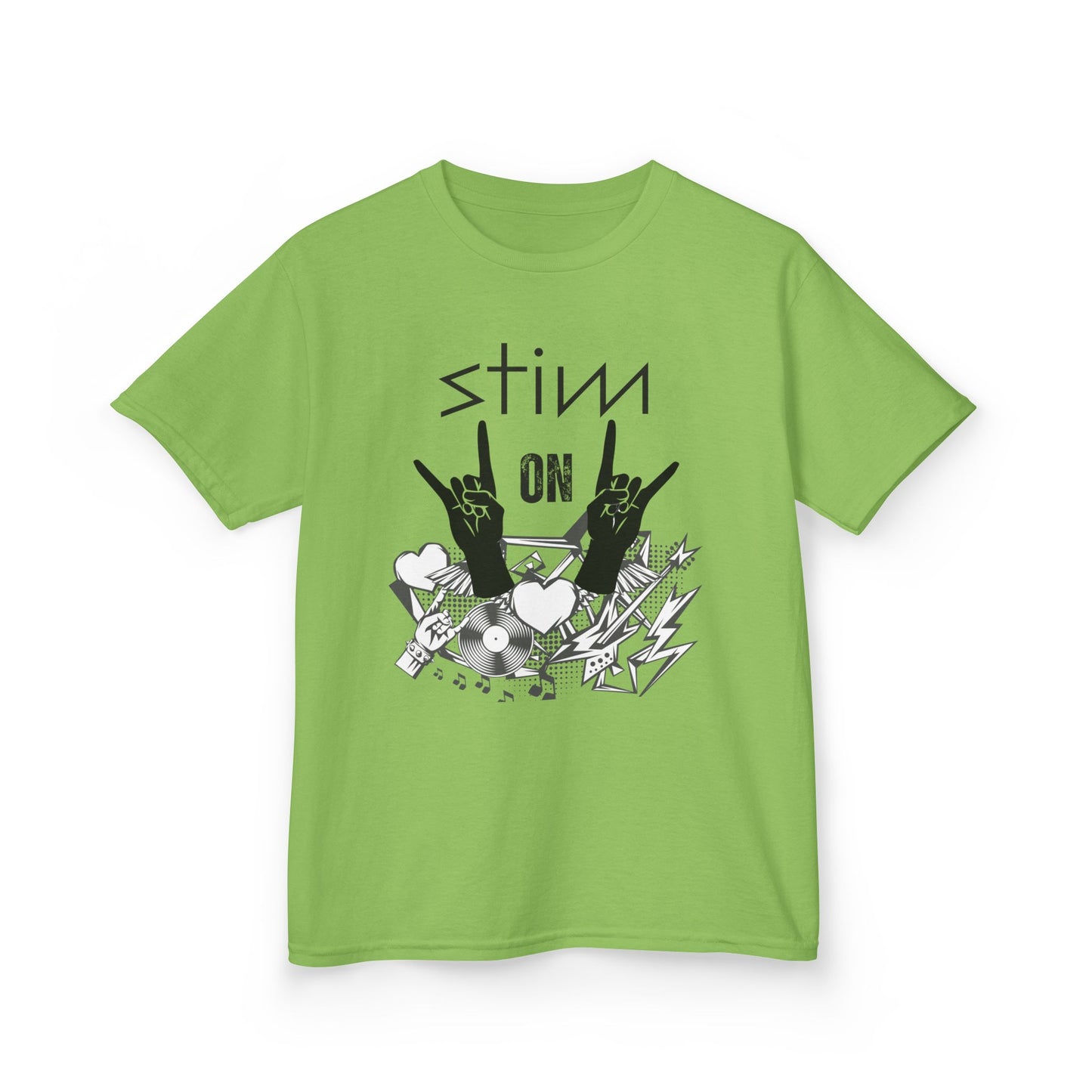 Kids Stim On Rock n Roll Heavy Cotton Tee