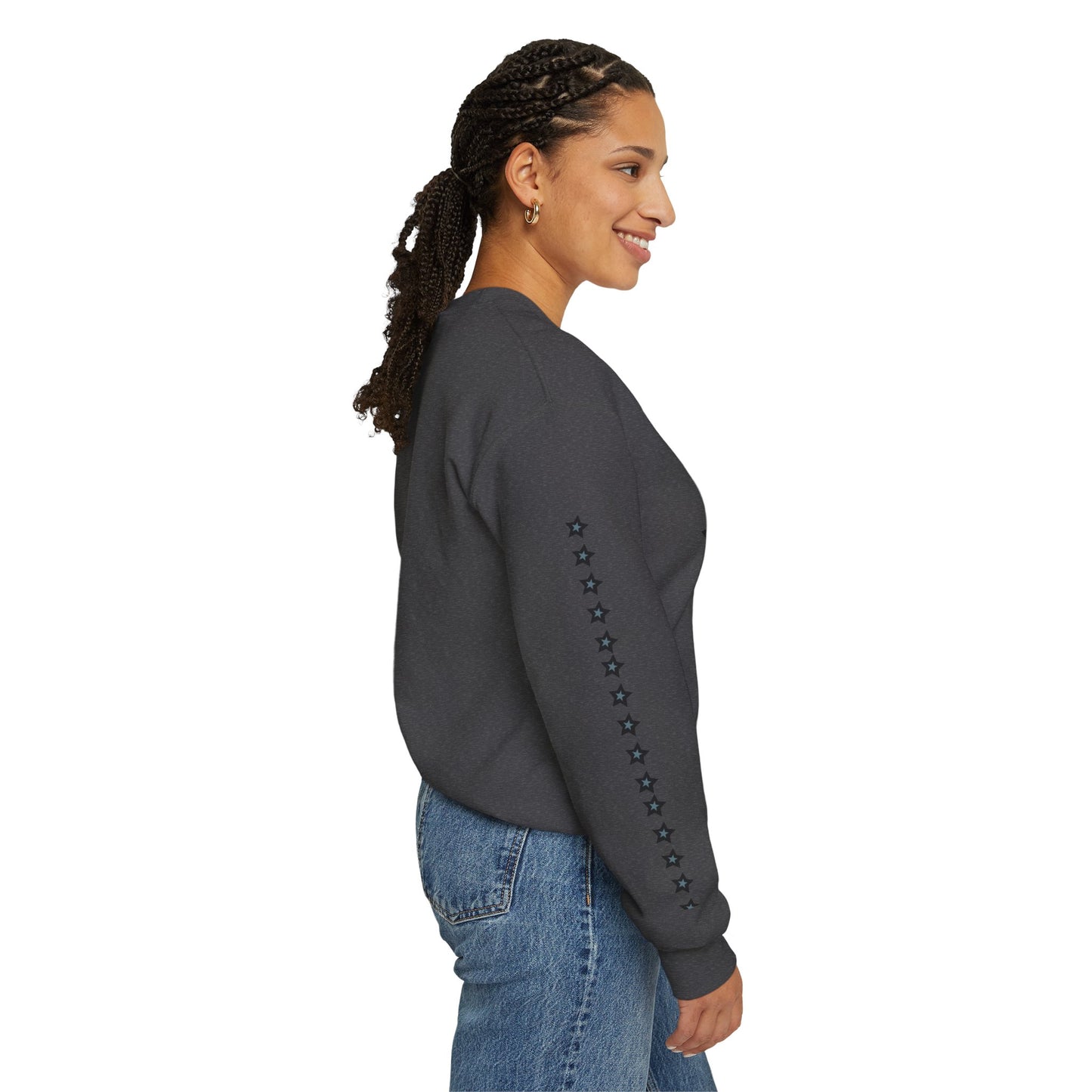 Starry Print Unisex Sweatshirt, Comfy Crewneck, Casual Wear, Gift for Her/Him, Star Lover Apparel