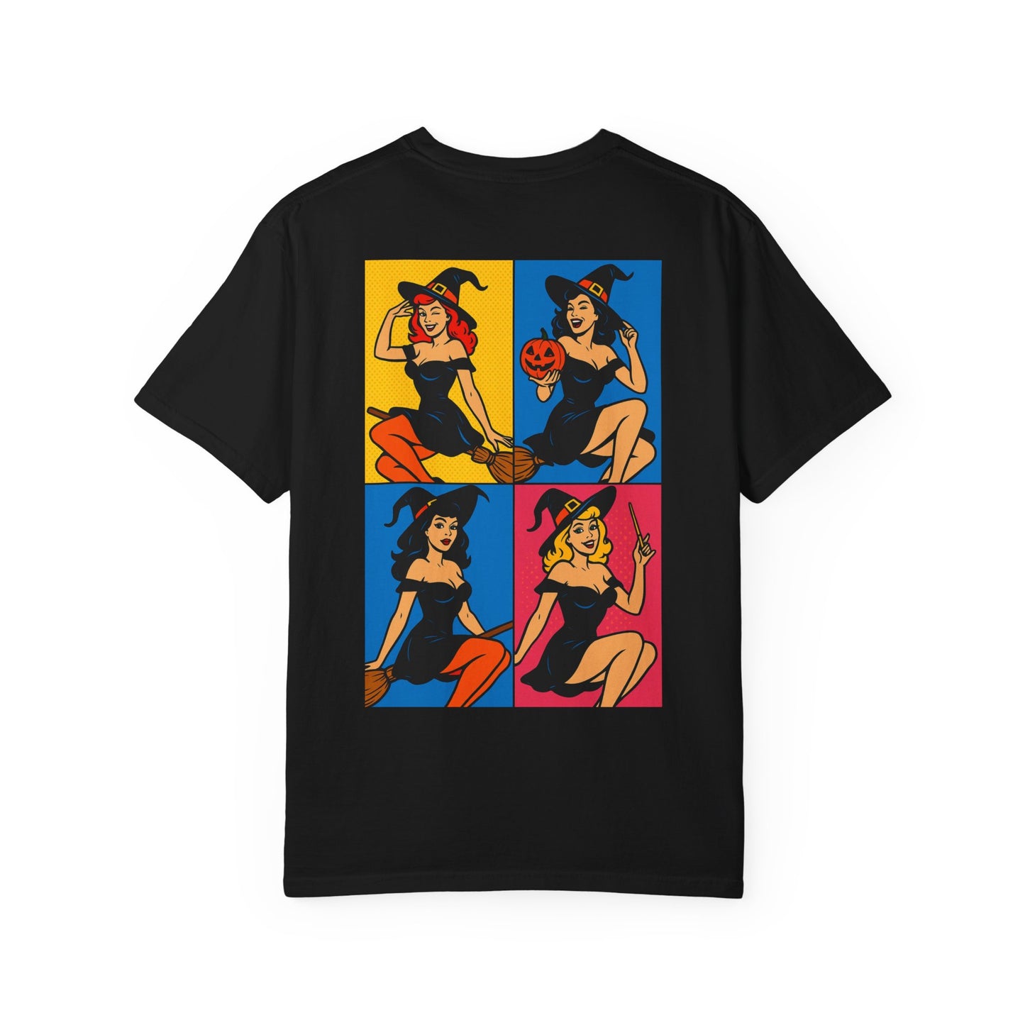 Playful Retro Witch T-shirt - Halloween Tee, Unisex Graphic Shirt, Gift for Her, Witchy Fashion, Cosplay Outfit