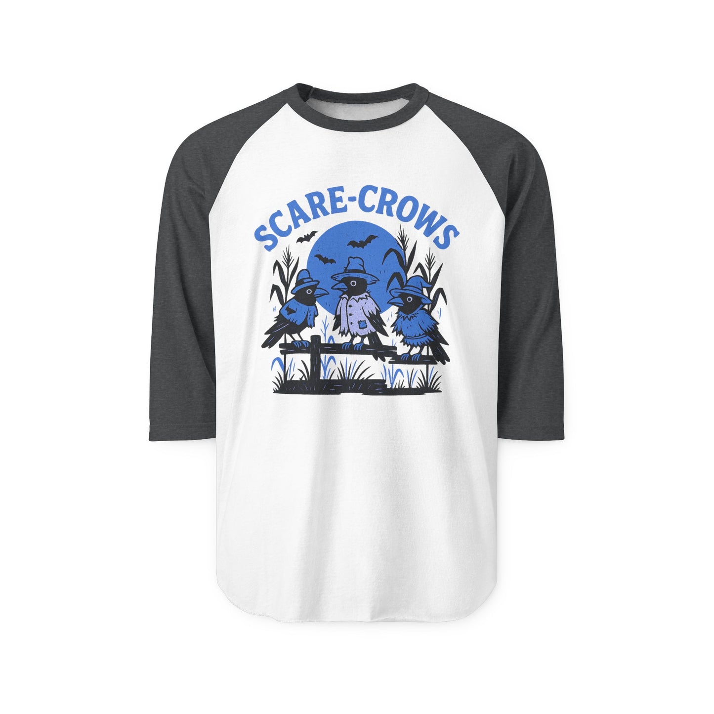 Halloween Scare-Crows Raglan Shirt, Unisex Fall Shirt, Pumpkin Spice Apparel, Spooky Season Fashion, Halloween Party Top