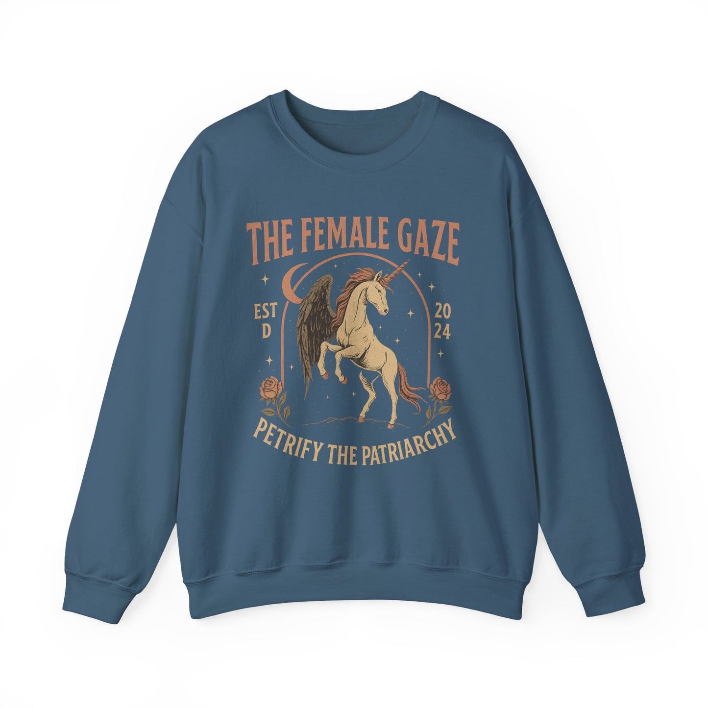 Unicorn Sweatshirt | Feminist Gift, Cozy Crewneck sweater, Medusa Unicorn Fantasy Fashion
