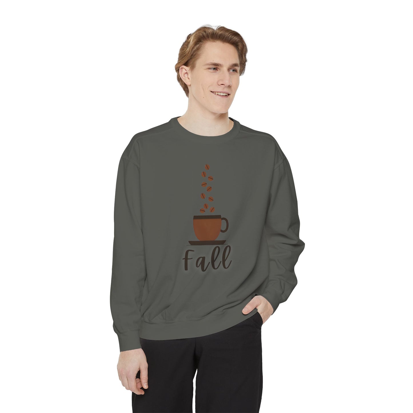 Fall Coffee Vibes Comfort Colors Sweatshirt, Cozy Sweatshirt, Trendy Fall Apparel, Gift for Coffee Lovers, Autumn Fashion