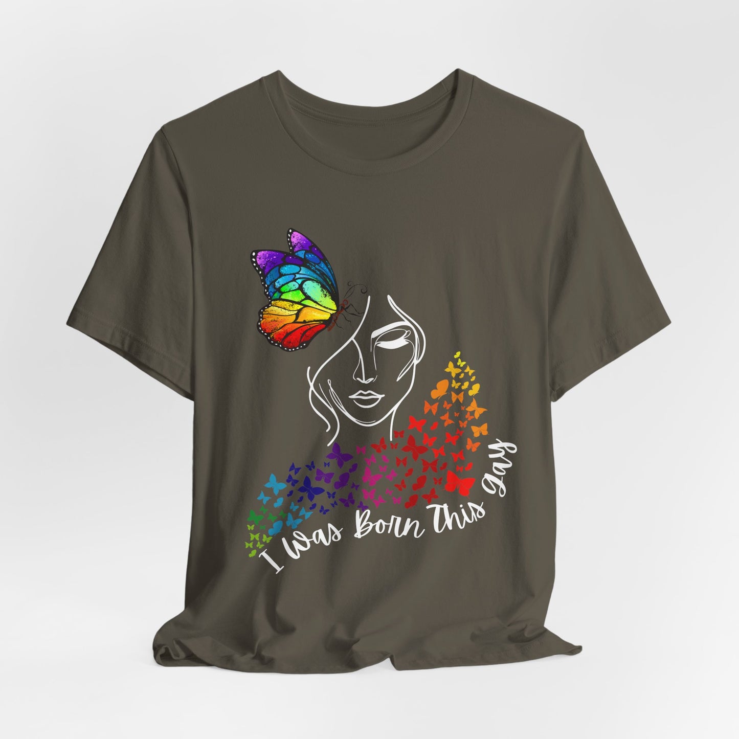 Butterfly Graphic Tee, LGBTQ T-Shirt, Equality Apparel, Colorful Butterfly Shirt, Casual Summer Wear