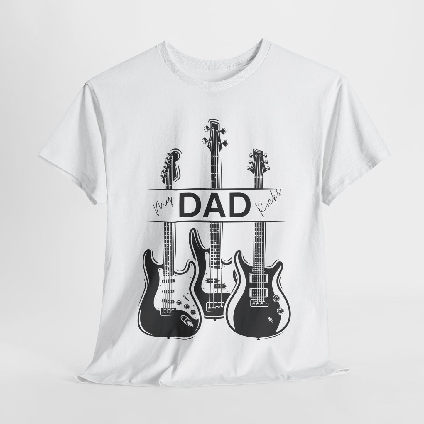 Guitar Dad Cotton Tee, Perfect Gift for Father's Day, Music Lover T-Shirt, Rock Star Dad Apparel