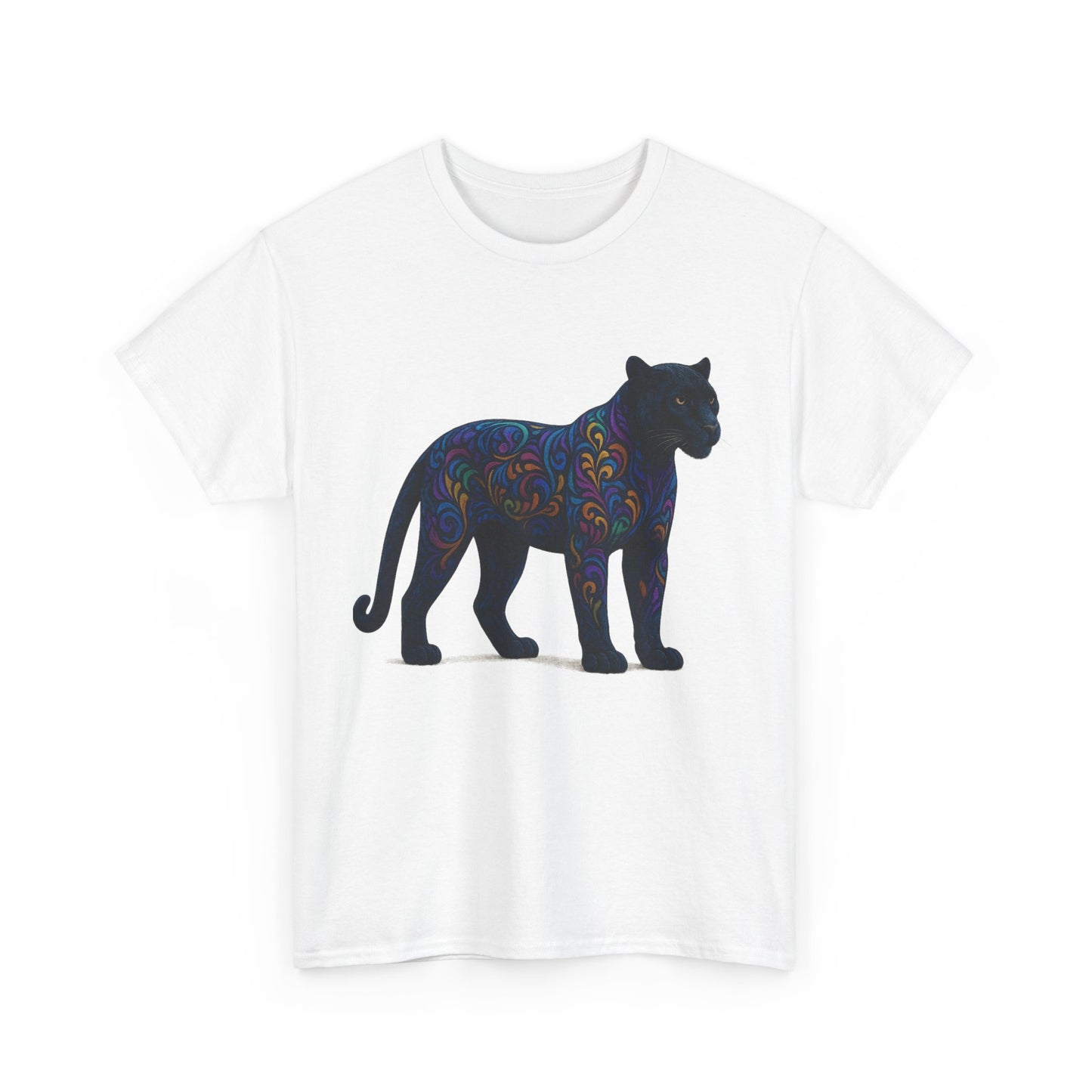 Colorful Panther Unisex Tee, Animal Lover Gift, Unique Graphic Tee