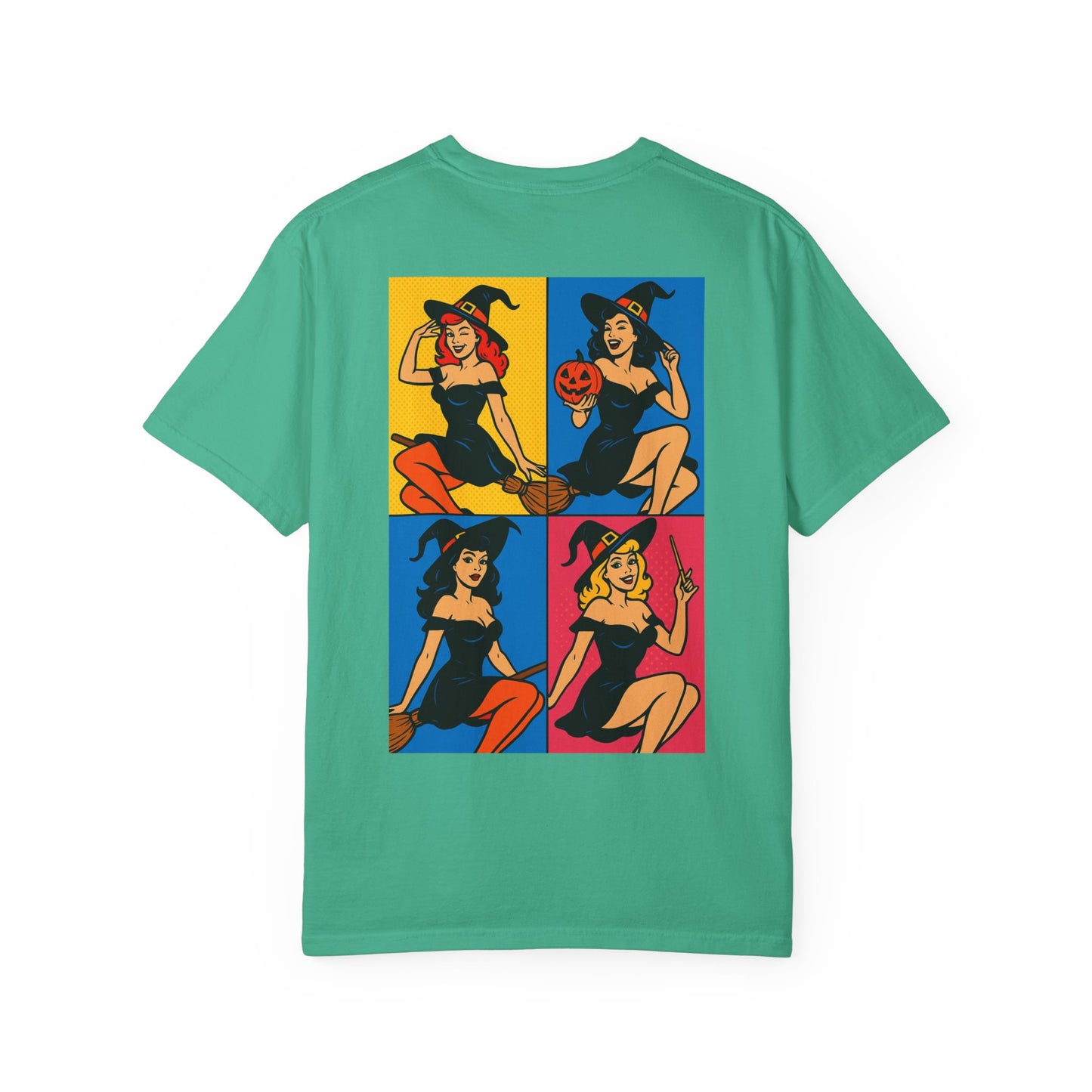 Playful Retro Witch T-shirt - Halloween Tee, Unisex Graphic Shirt, Gift for Her, Witchy Fashion, Cosplay Outfit