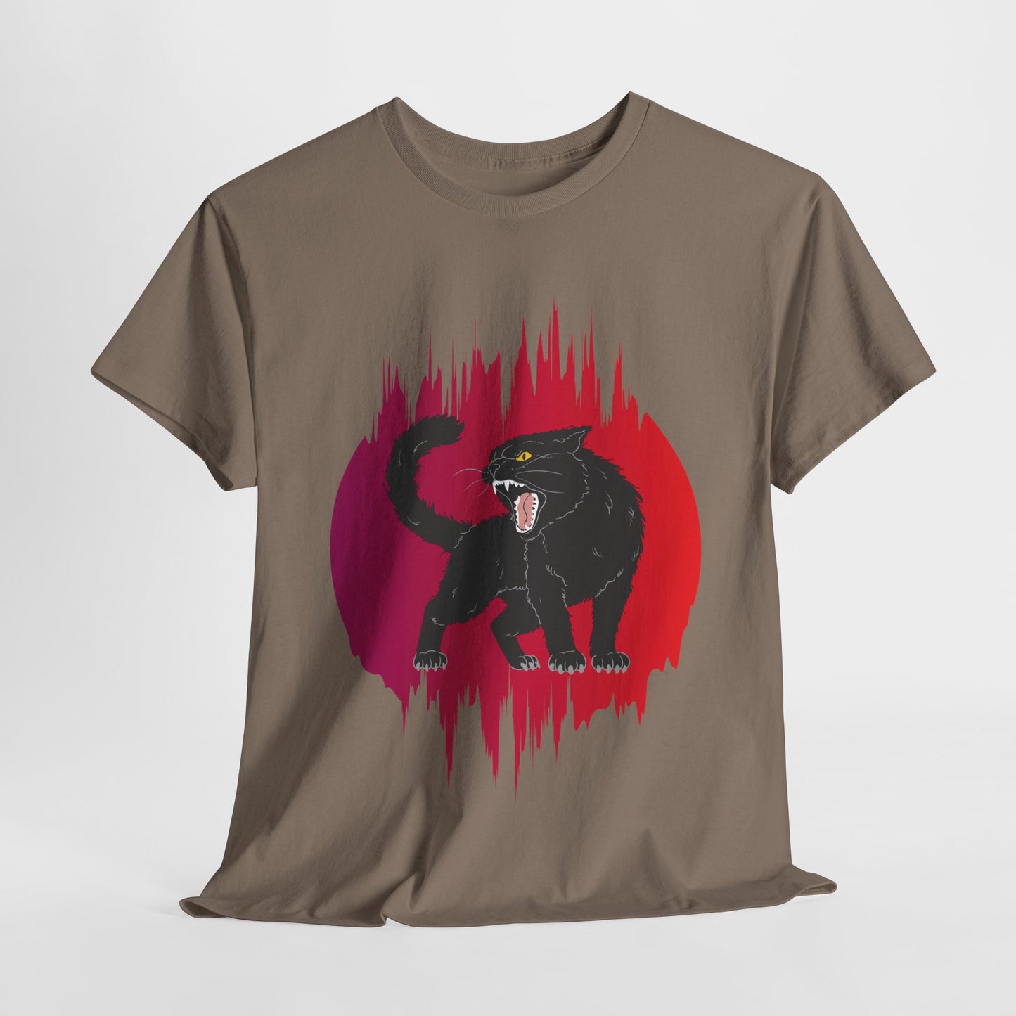 Hissing Black Cat Tee, Halloween Tshirt, for Cat Lovers