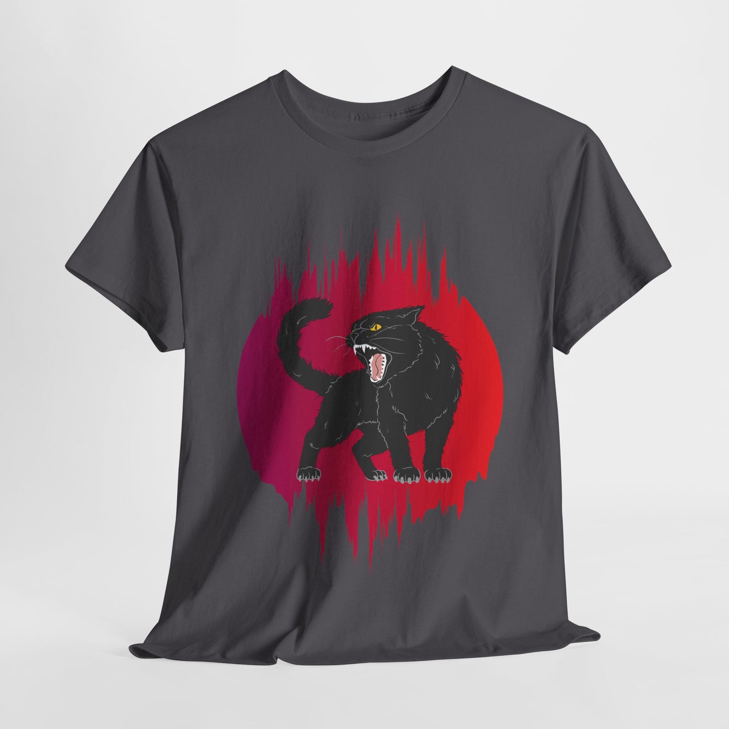 Hissing Black Cat Tee, Halloween Tshirt, for Cat Lovers