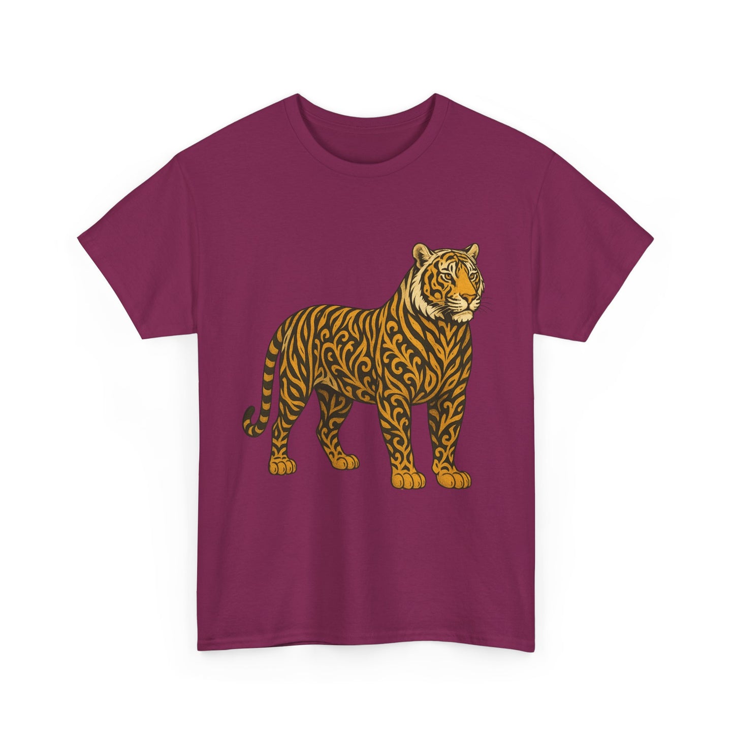 Tiger Graphic Unisex Heavy Cotton Tee | Animal Lover's Gift | Nature Enthusiast Shirt