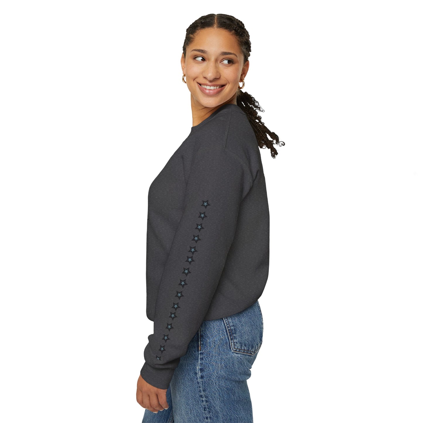 Starry Print Unisex Sweatshirt, Comfy Crewneck, Casual Wear, Gift for Her/Him, Star Lover Apparel