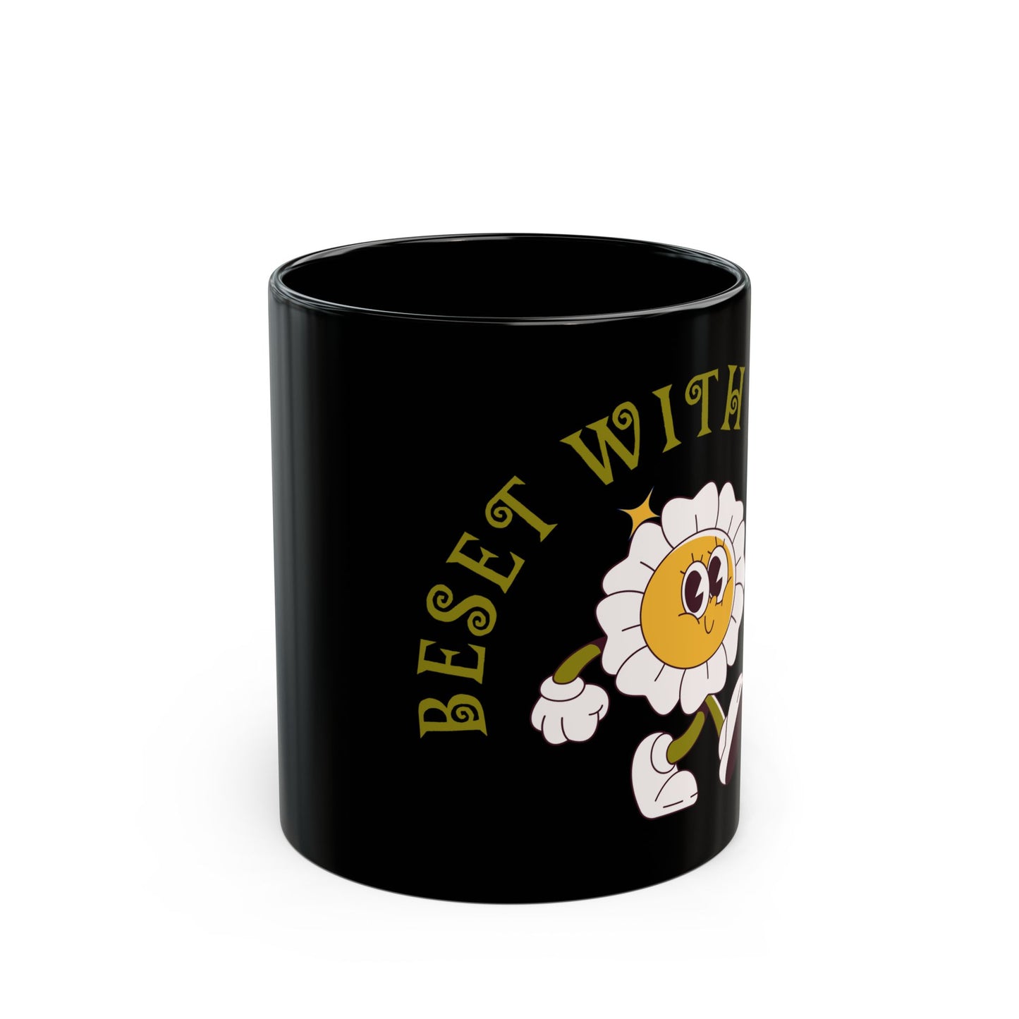 Sarcastic Floral Wrath Coffee Mug: Grumpy Person's Funny Coffee Cup with Dark Humor