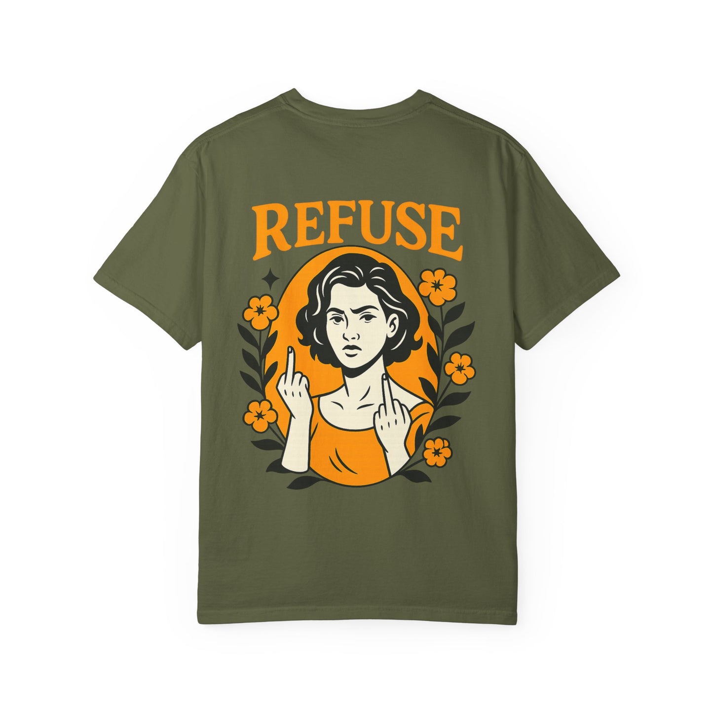 Trendy Graphic Tee for Bold Statement, Lemon & Refusal Design, Unisex Casual Wear, Gift for Friends, Streetwear Style