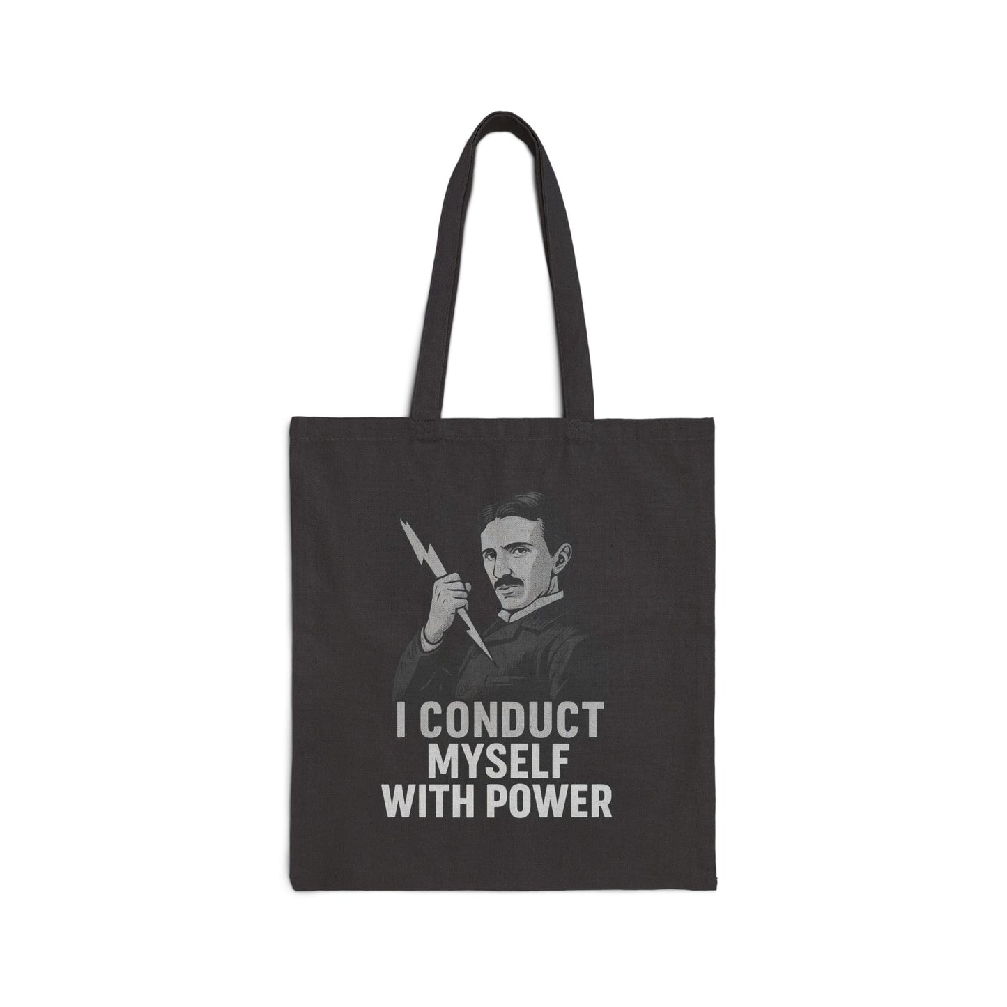 Nikola Tesla Quote Cotton Canvas Tote Bag | Motivational Gifts, Eco-Friendly Tote, Geek Chic, Science Lover