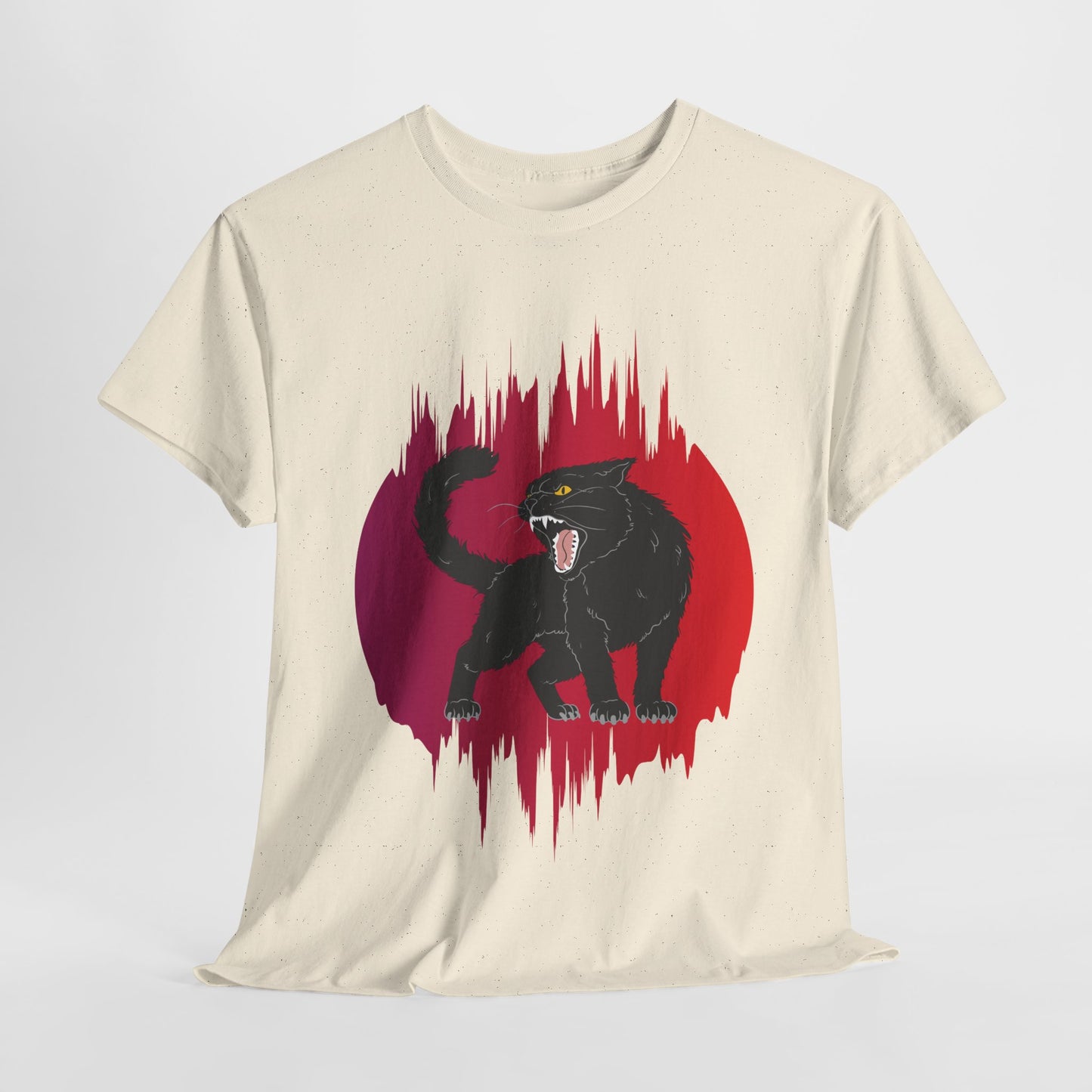 Hissing Black Cat Tee, Halloween Tshirt, for Cat Lovers