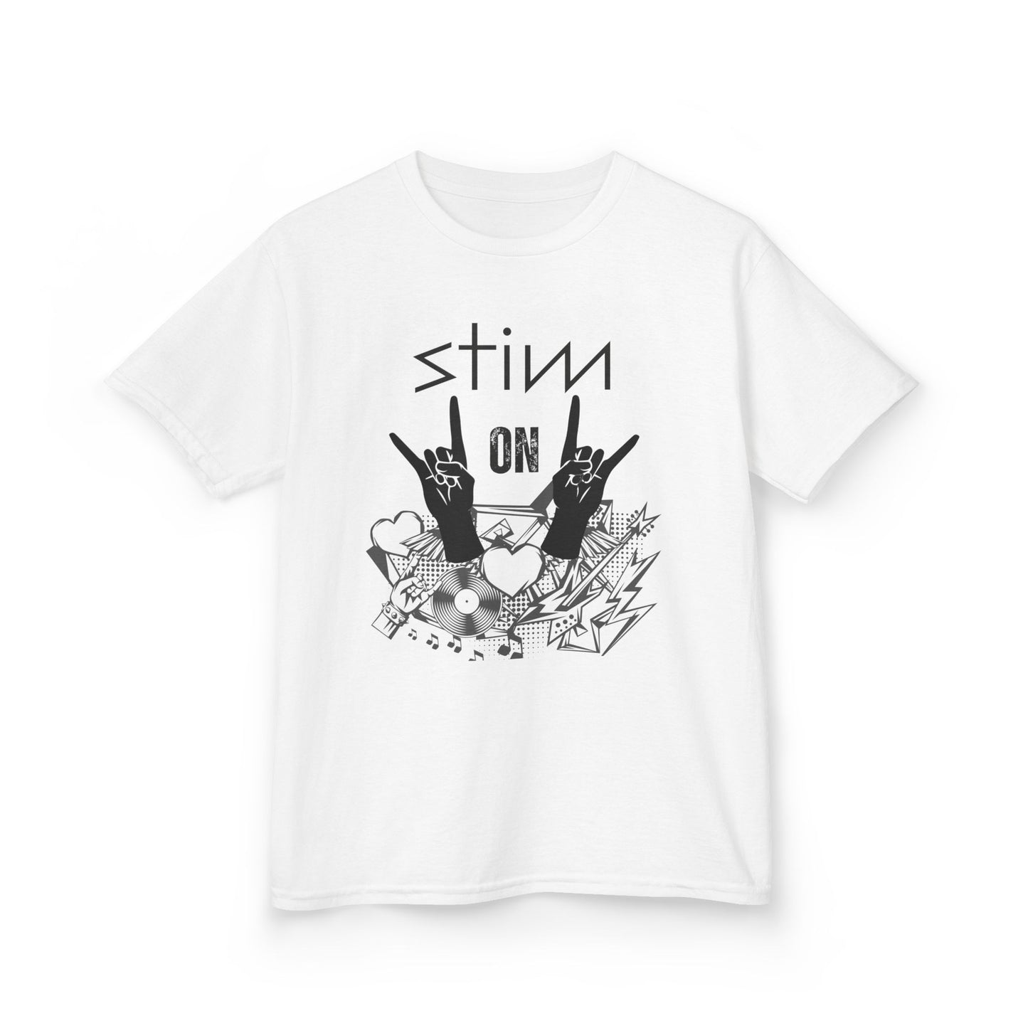 Kids Stim On Rock n Roll Heavy Cotton Tee