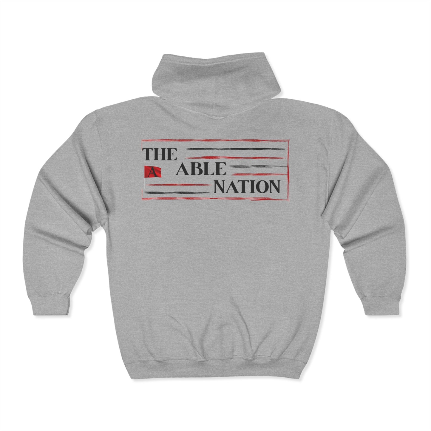 The Able Nation Fleece Zip-Up Hoodie – Warmth with a Message Oversized Sweatshirt for Every Occasion, Casual Wear, Gift for Him/Her, Athleisure, Trendy Style