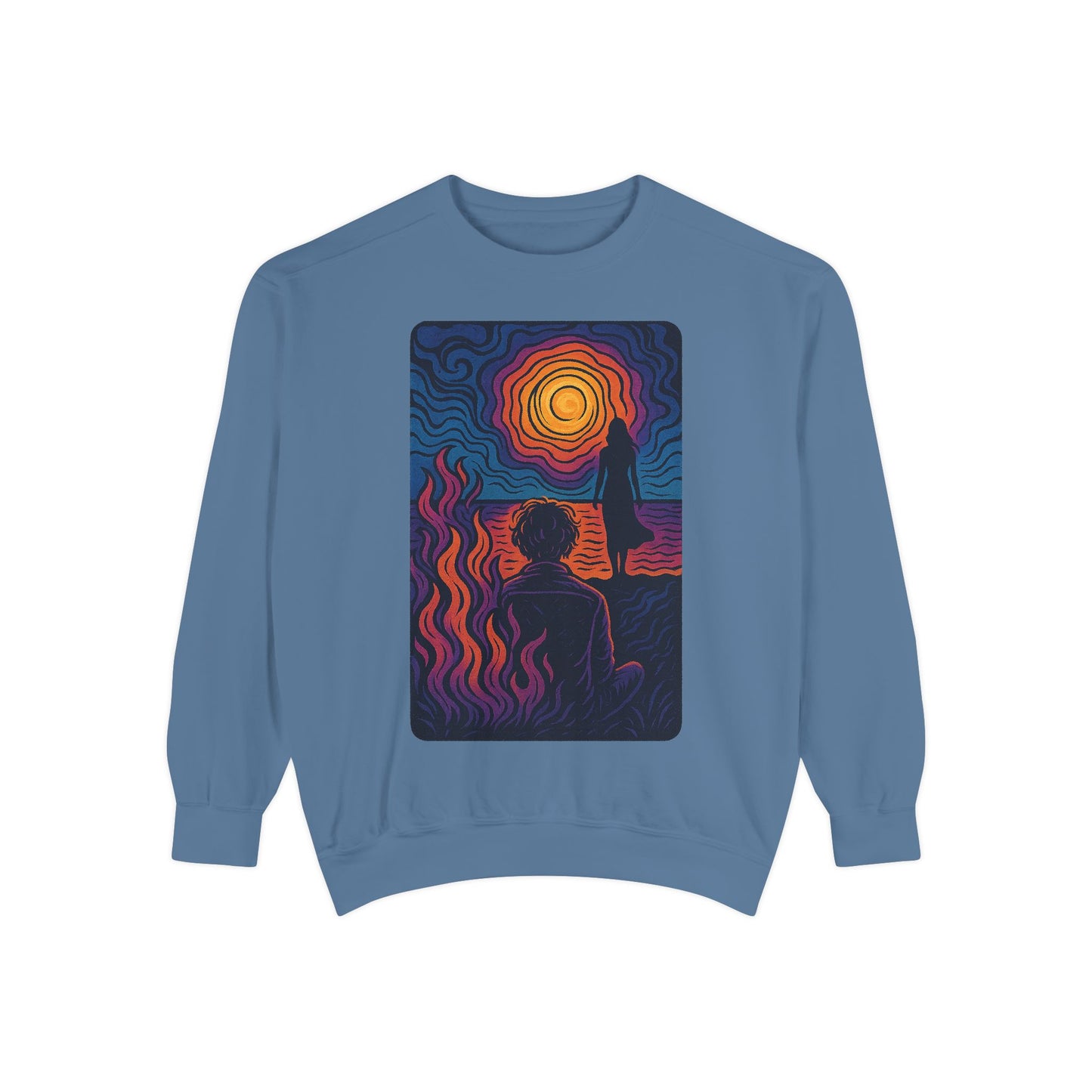 Unisex Garment-Dyed Song Lyric Sweatshirt, Gift for Music Lover, No Sunshine