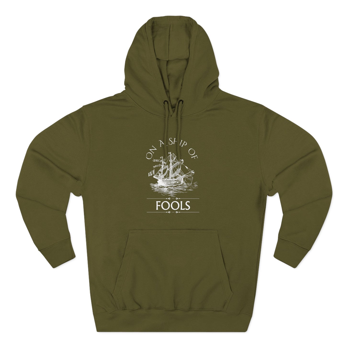 Men's Hoodie - "On a Ship of Fools" Design, Graphic Sweatshirt for Fall, Gift for Music Lovers, Gift for Him