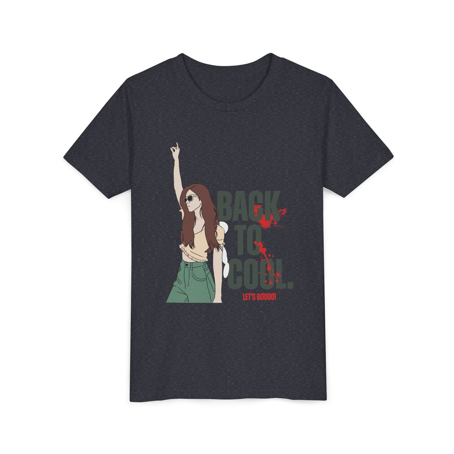 Trendy Youth Tee with Back to Cool Design, Cool T-Shirt for Teens, Gift for Back to School