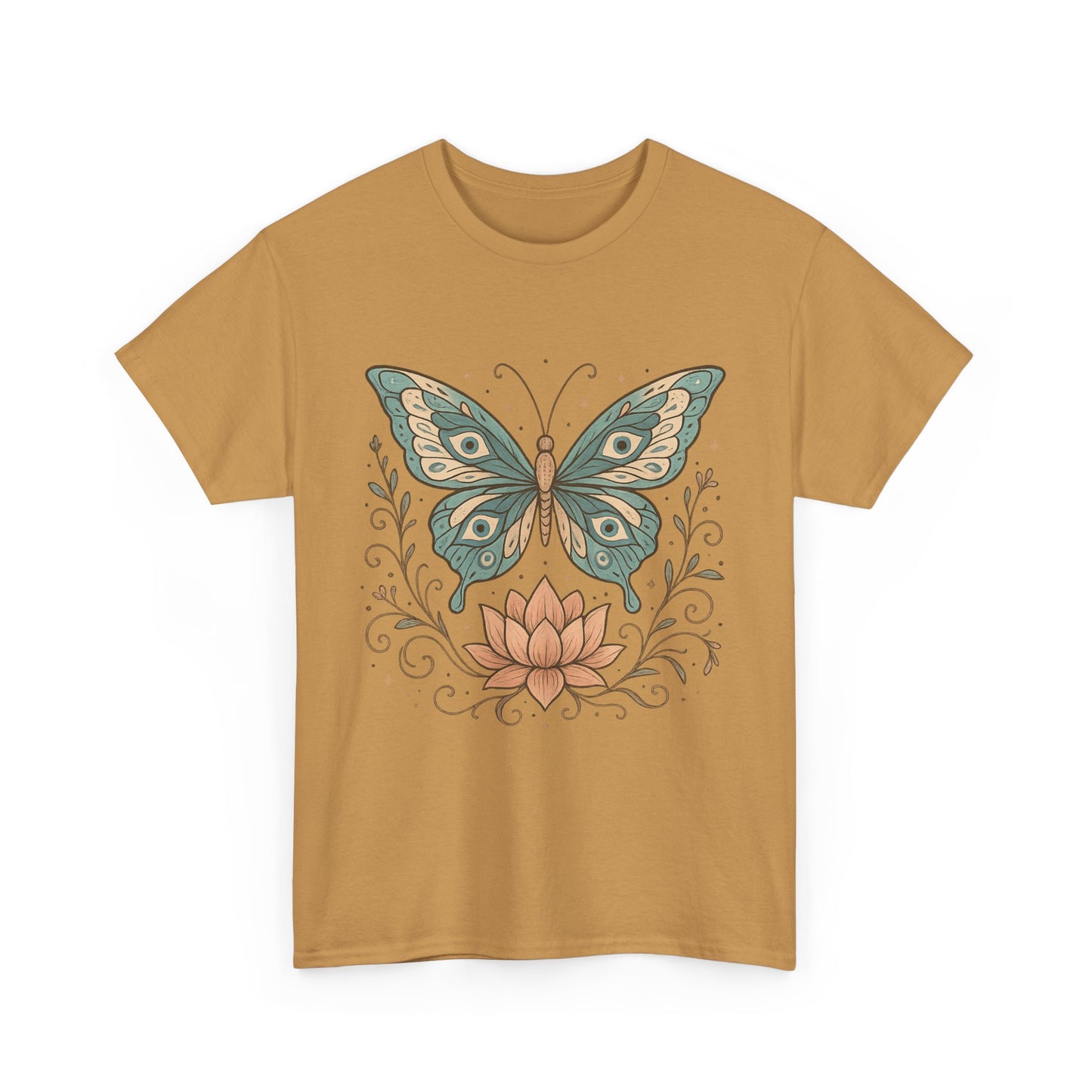 Boho Butterfly Tee, Nature Lover Shirt, Unisex Cotton T-Shirt for Gifts Bohemian Style Apparel