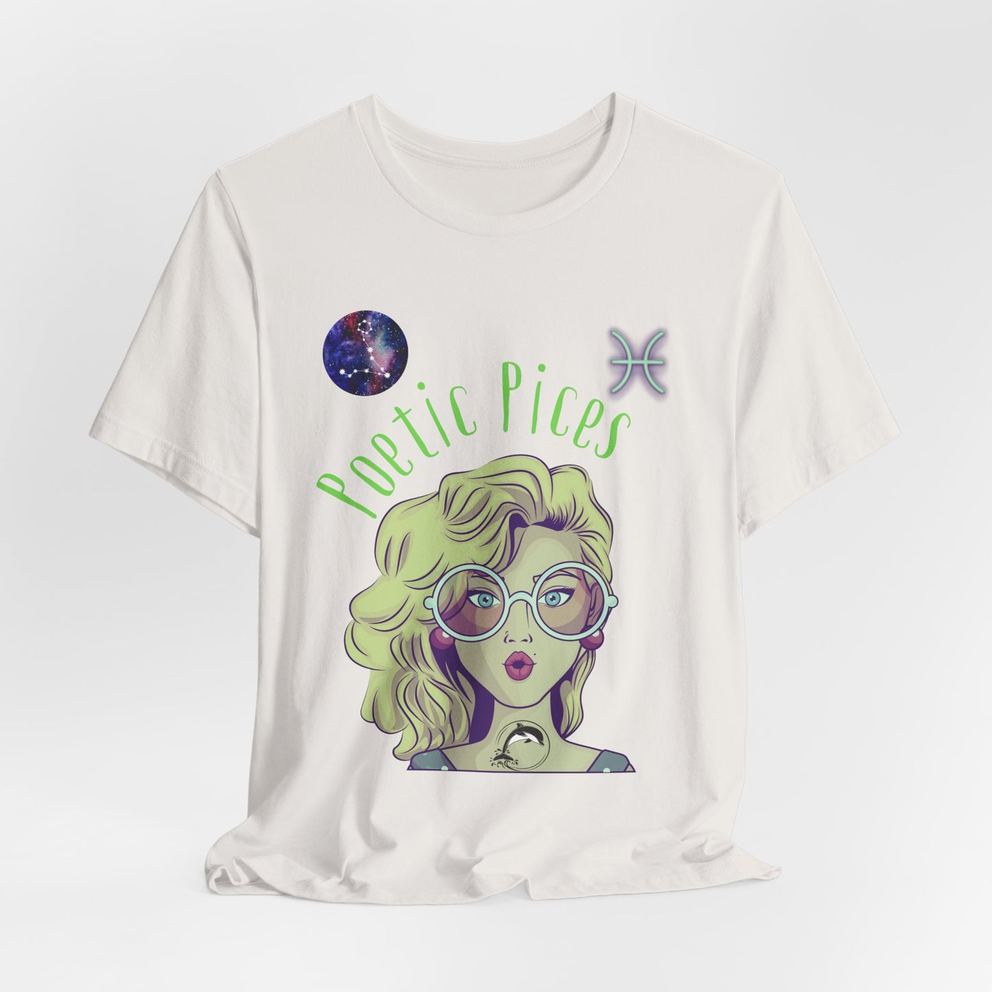 Pisces Zodiac Short Sleeve T-Shirt: Celestial Astrology Gift for Women