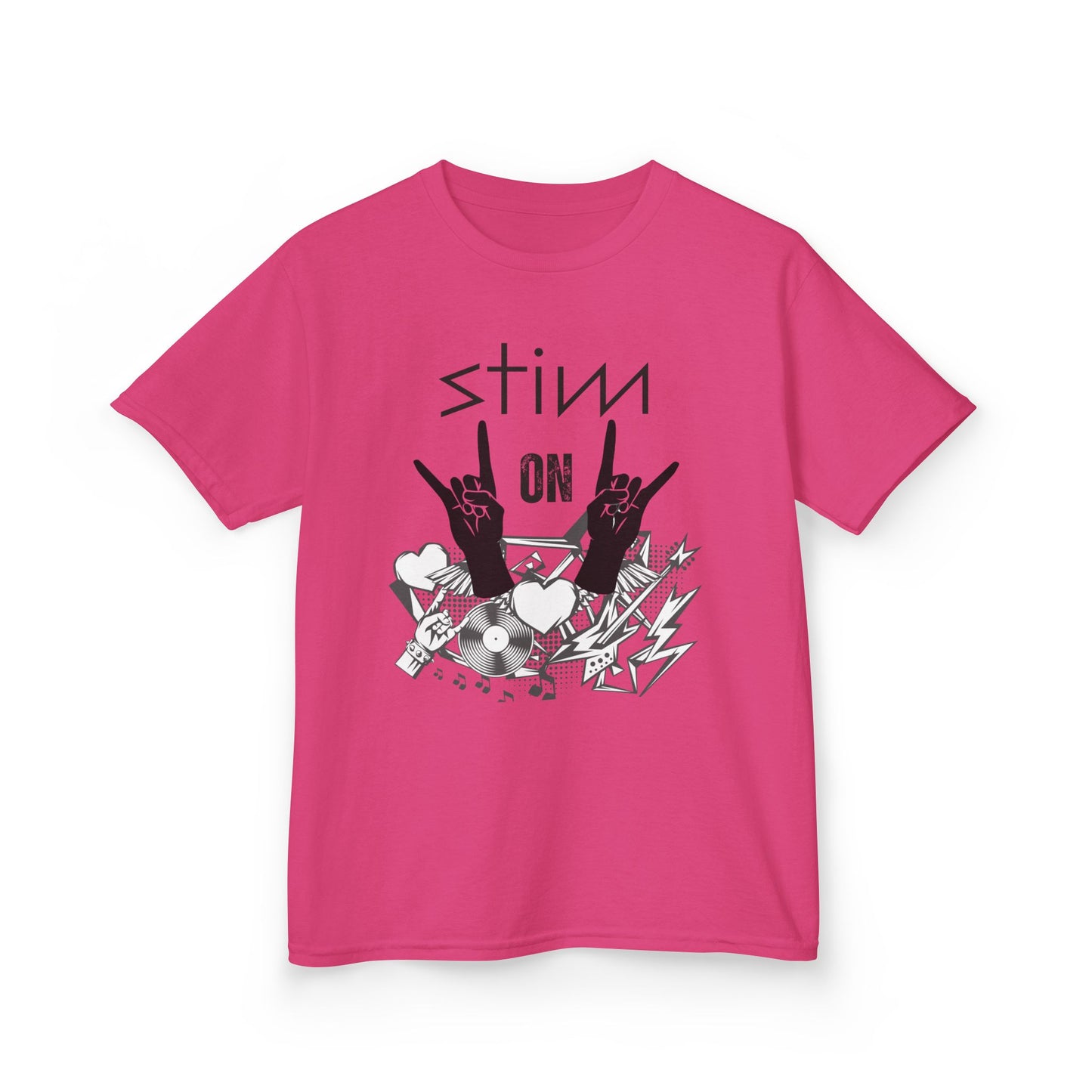 Kids Stim On Rock n Roll Heavy Cotton Tee