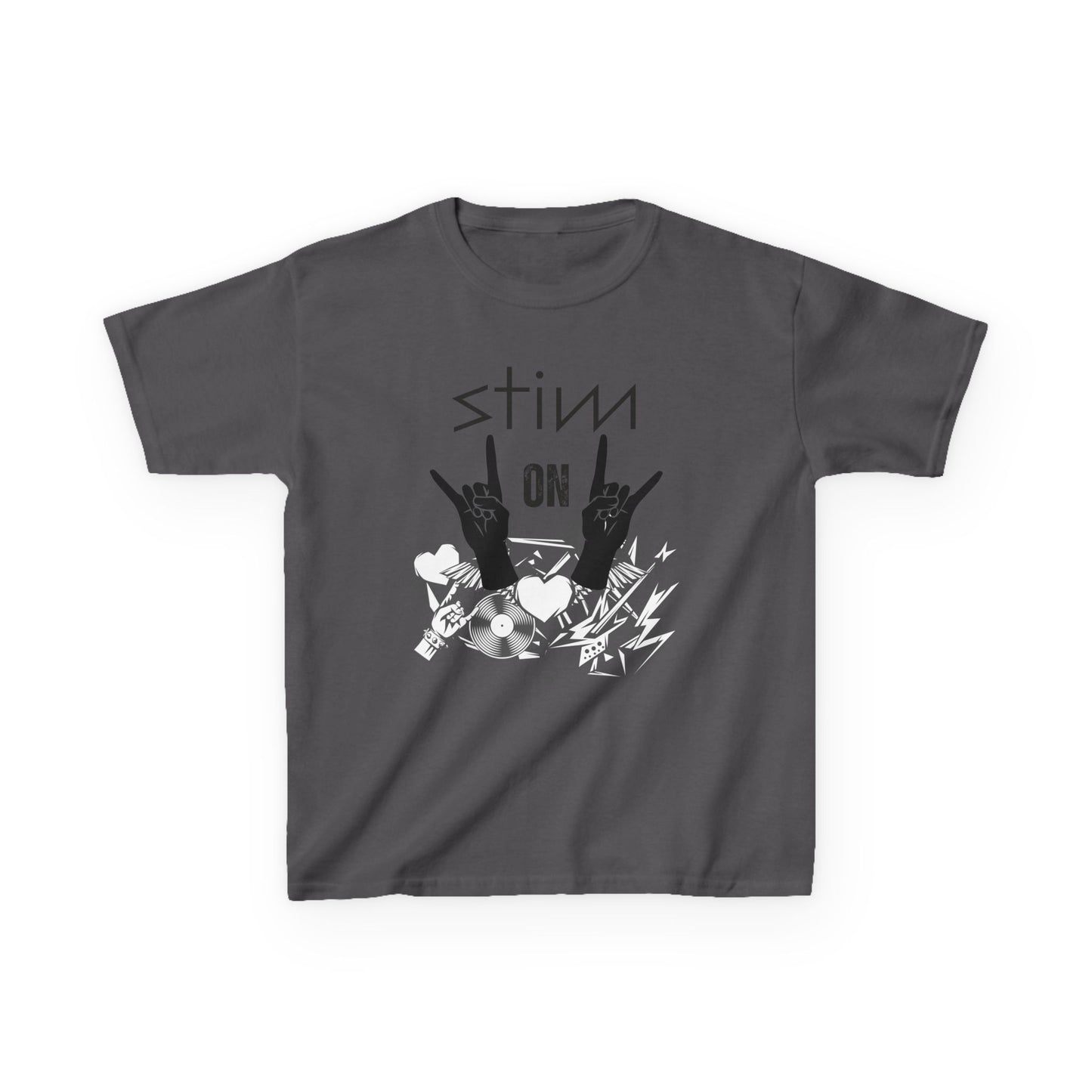 Kids Stim On Rock n Roll Heavy Cotton Tee