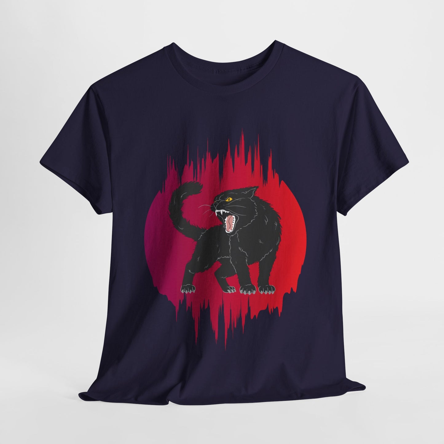 Hissing Black Cat Tee, Halloween Tshirt, for Cat Lovers