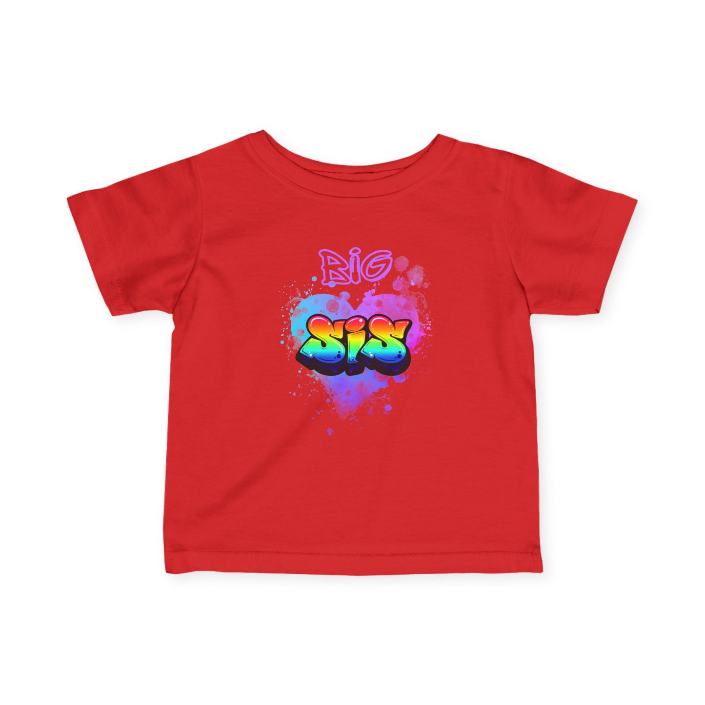 Toddler Tee 'Big Sis' Graffiti Style, gift for New big sister