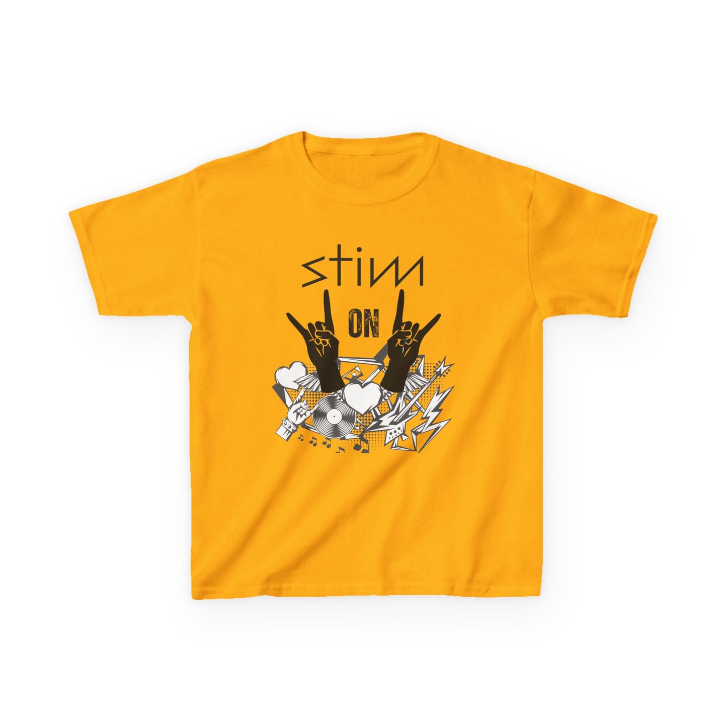 Kids Stim On Rock n Roll Heavy Cotton Tee