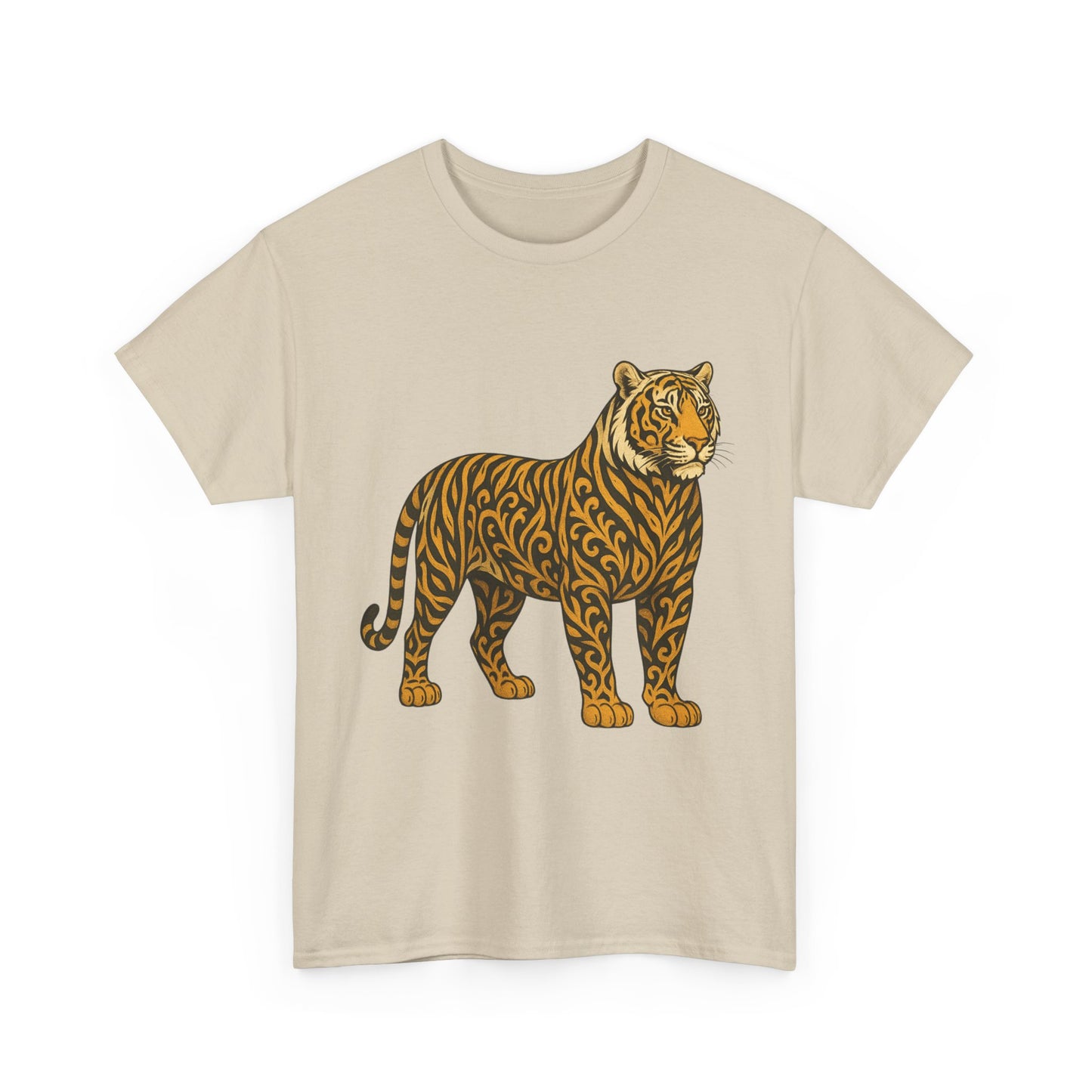 Tiger Graphic Unisex Heavy Cotton Tee | Animal Lover's Gift | Nature Enthusiast Shirt