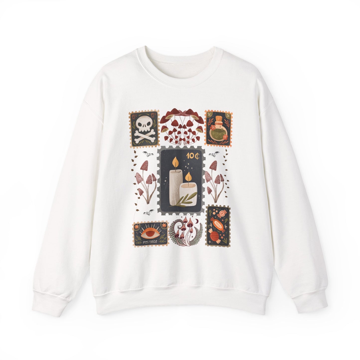 Vintage-Inspired Sweatshirt with Nature and Mystic Elements, Cozy Sweater for Fall, Halloween Gift, Unique Design