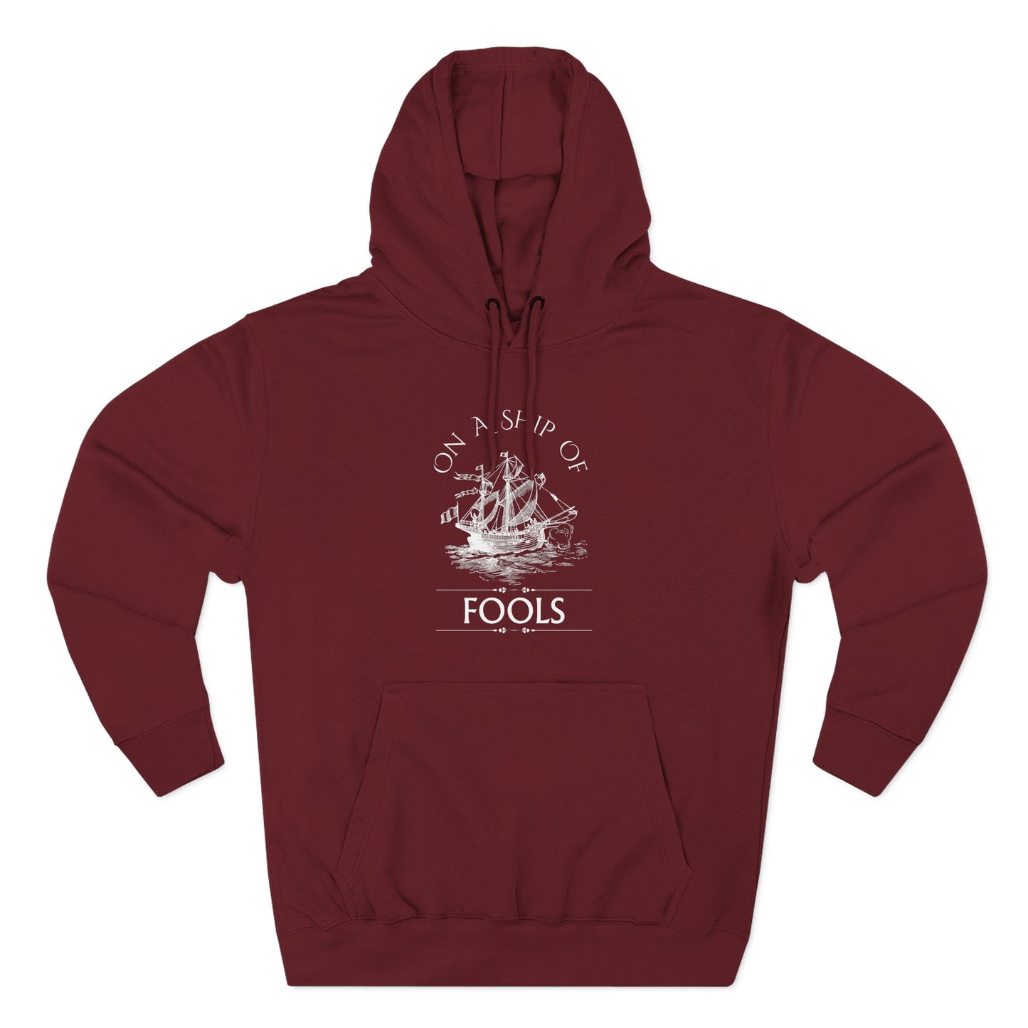 Men's Hoodie - "On a Ship of Fools" Design, Graphic Sweatshirt for Fall, Gift for Music Lovers, Gift for Him