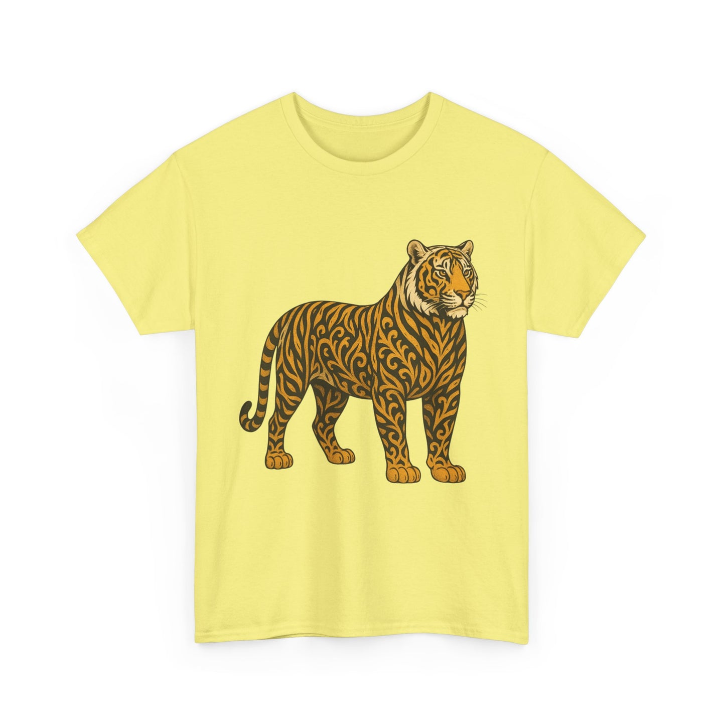 Tiger Graphic Unisex Heavy Cotton Tee | Animal Lover's Gift | Nature Enthusiast Shirt