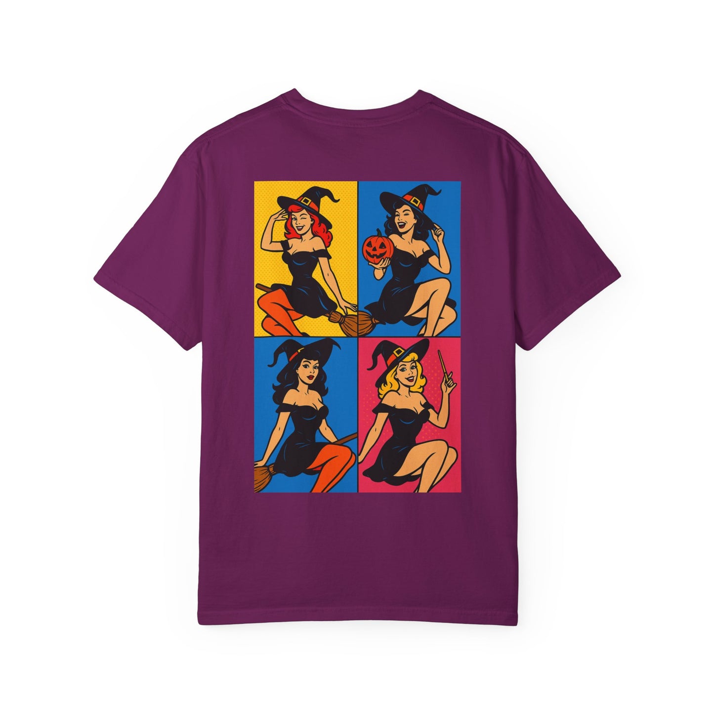 Playful Retro Witch T-shirt - Halloween Tee, Unisex Graphic Shirt, Gift for Her, Witchy Fashion, Cosplay Outfit