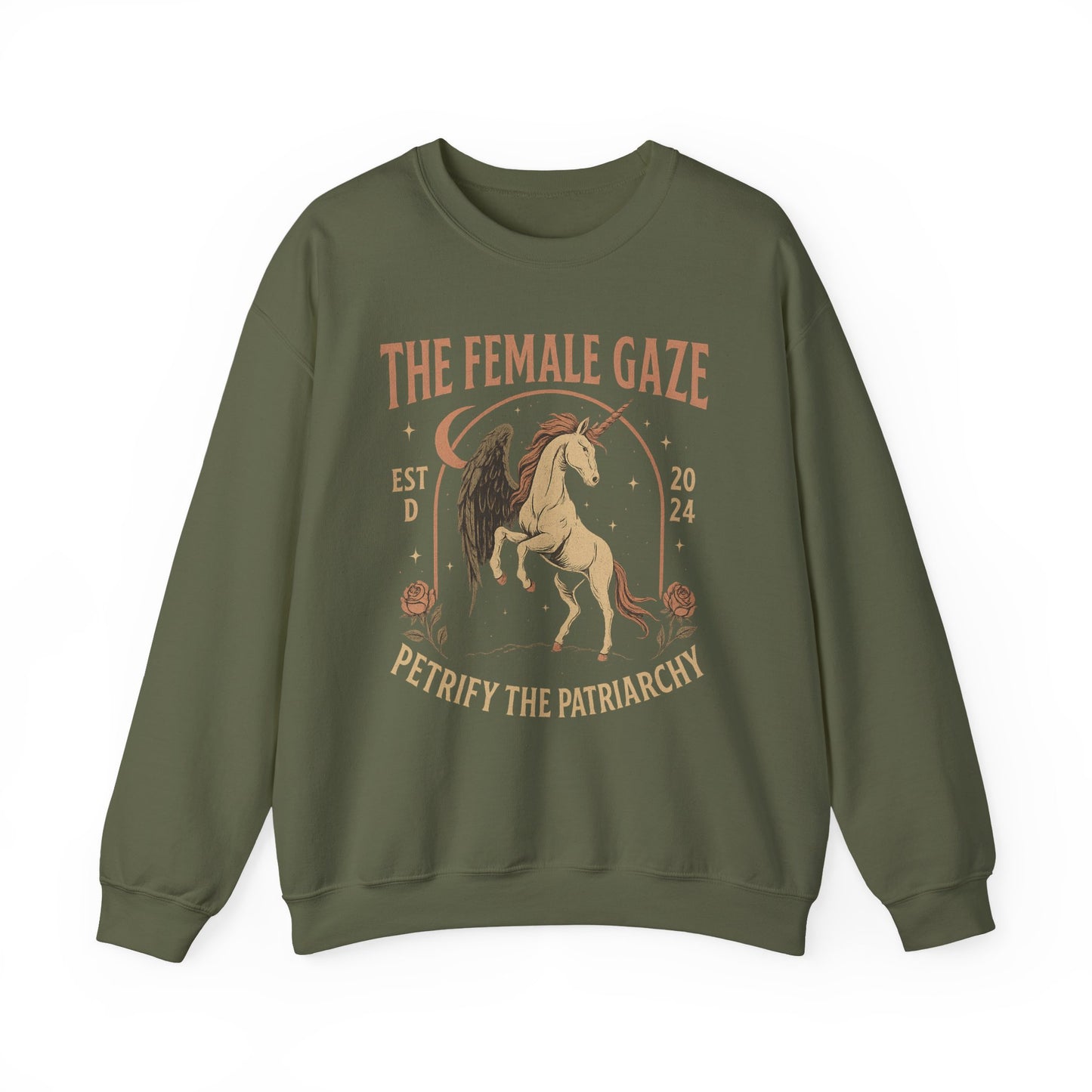 Unicorn Sweatshirt | Feminist Gift, Cozy Crewneck sweater, Medusa Unicorn Fantasy Fashion