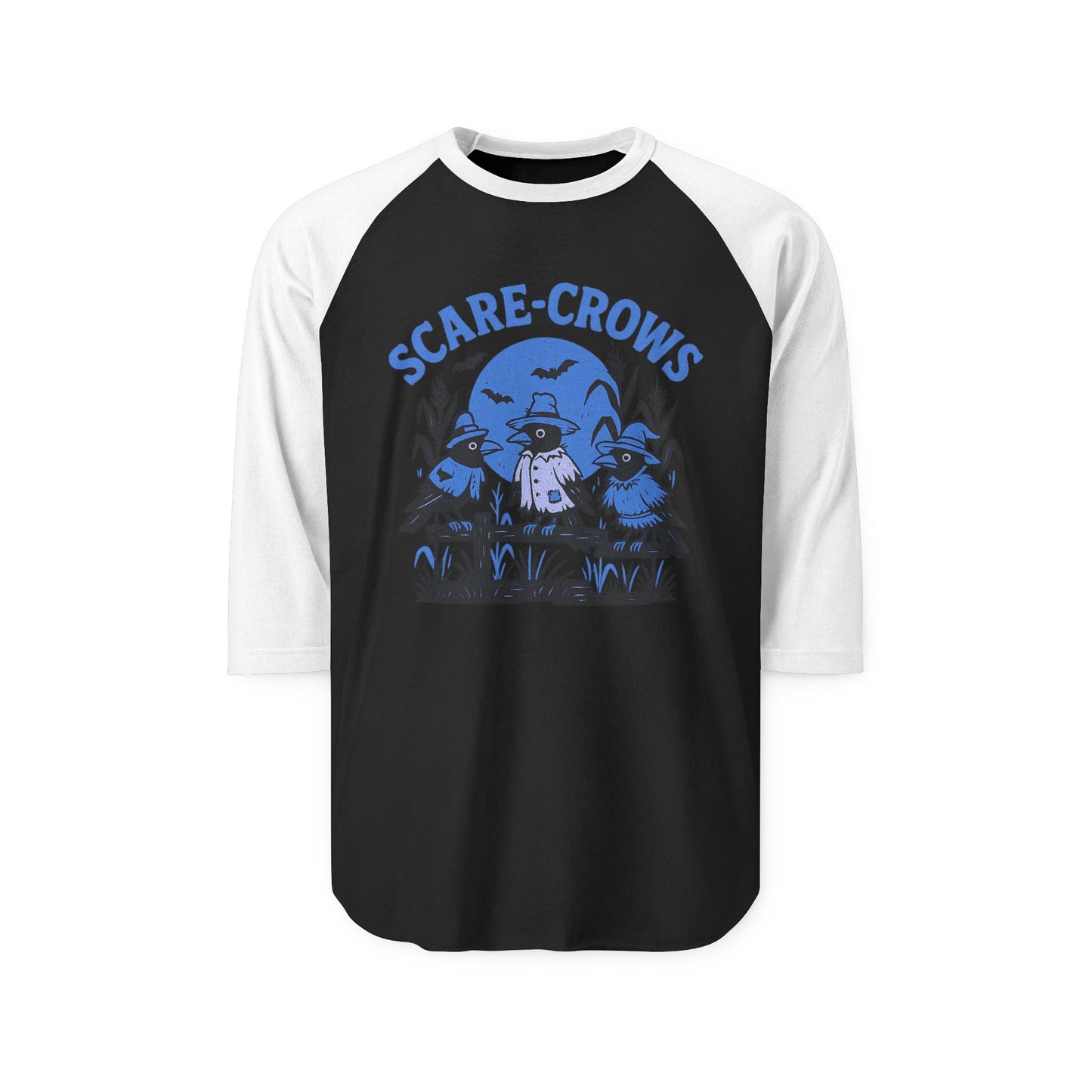 Halloween Scare-Crows Raglan Shirt, Unisex Fall Shirt, Pumpkin Spice Apparel, Spooky Season Fashion, Halloween Party Top