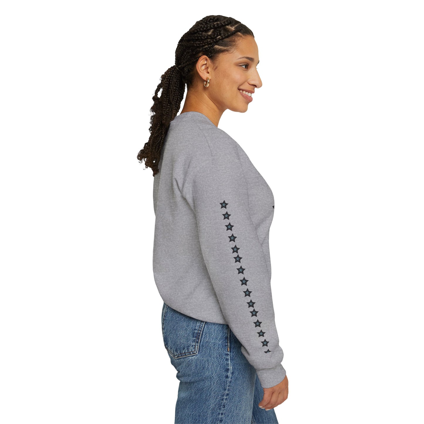 Starry Print Unisex Sweatshirt, Comfy Crewneck, Casual Wear, Gift for Her/Him, Star Lover Apparel
