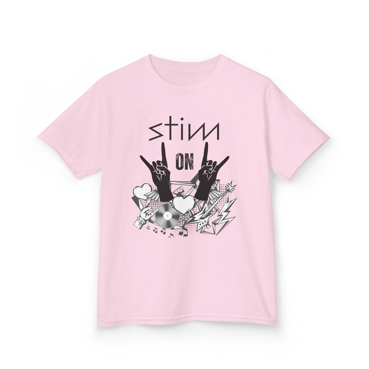 Kids Stim On Rock n Roll Heavy Cotton Tee