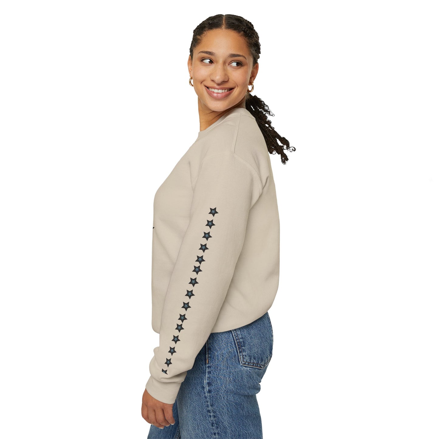 Starry Print Unisex Sweatshirt, Comfy Crewneck, Casual Wear, Gift for Her/Him, Star Lover Apparel