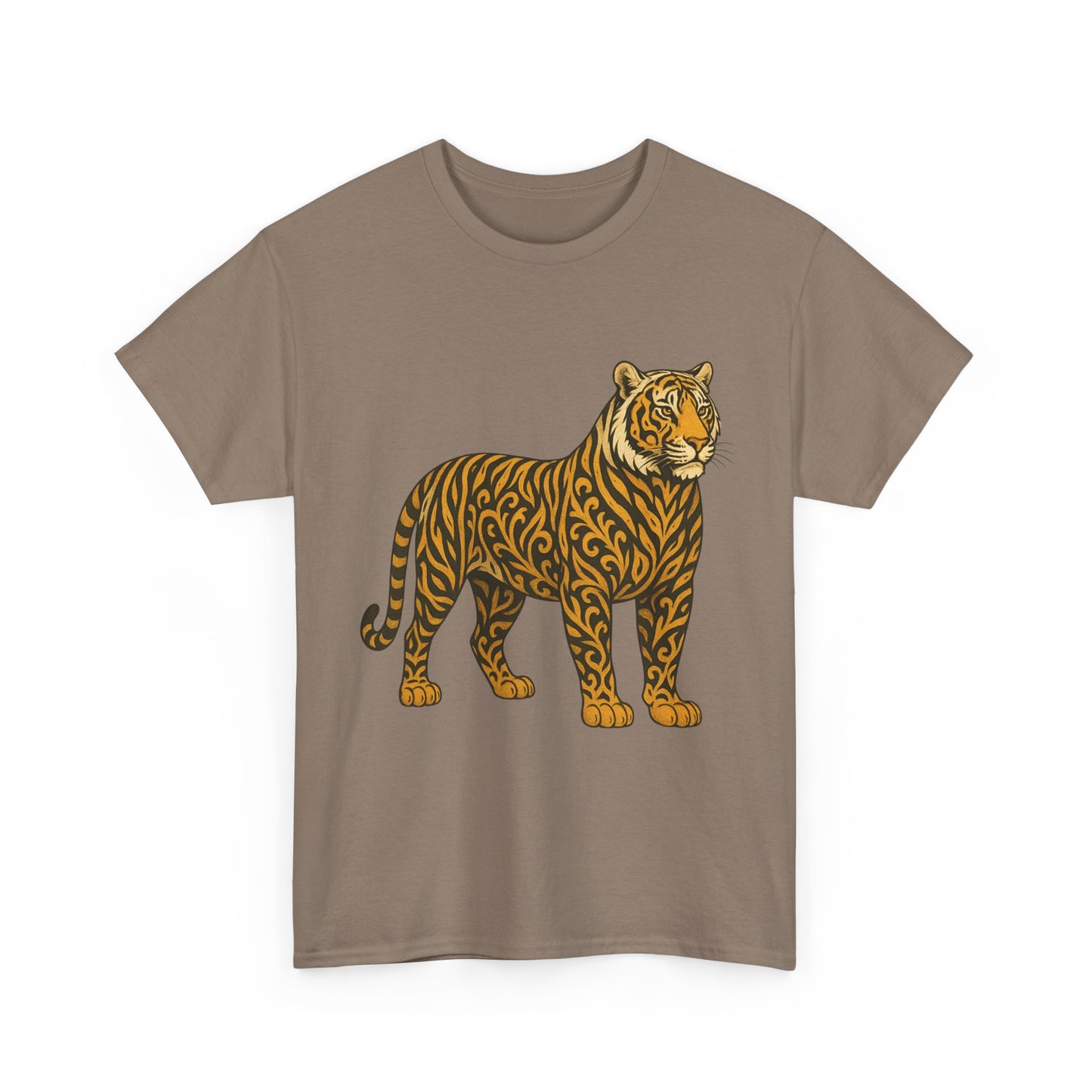 Tiger Graphic Unisex Heavy Cotton Tee | Animal Lover's Gift | Nature Enthusiast Shirt