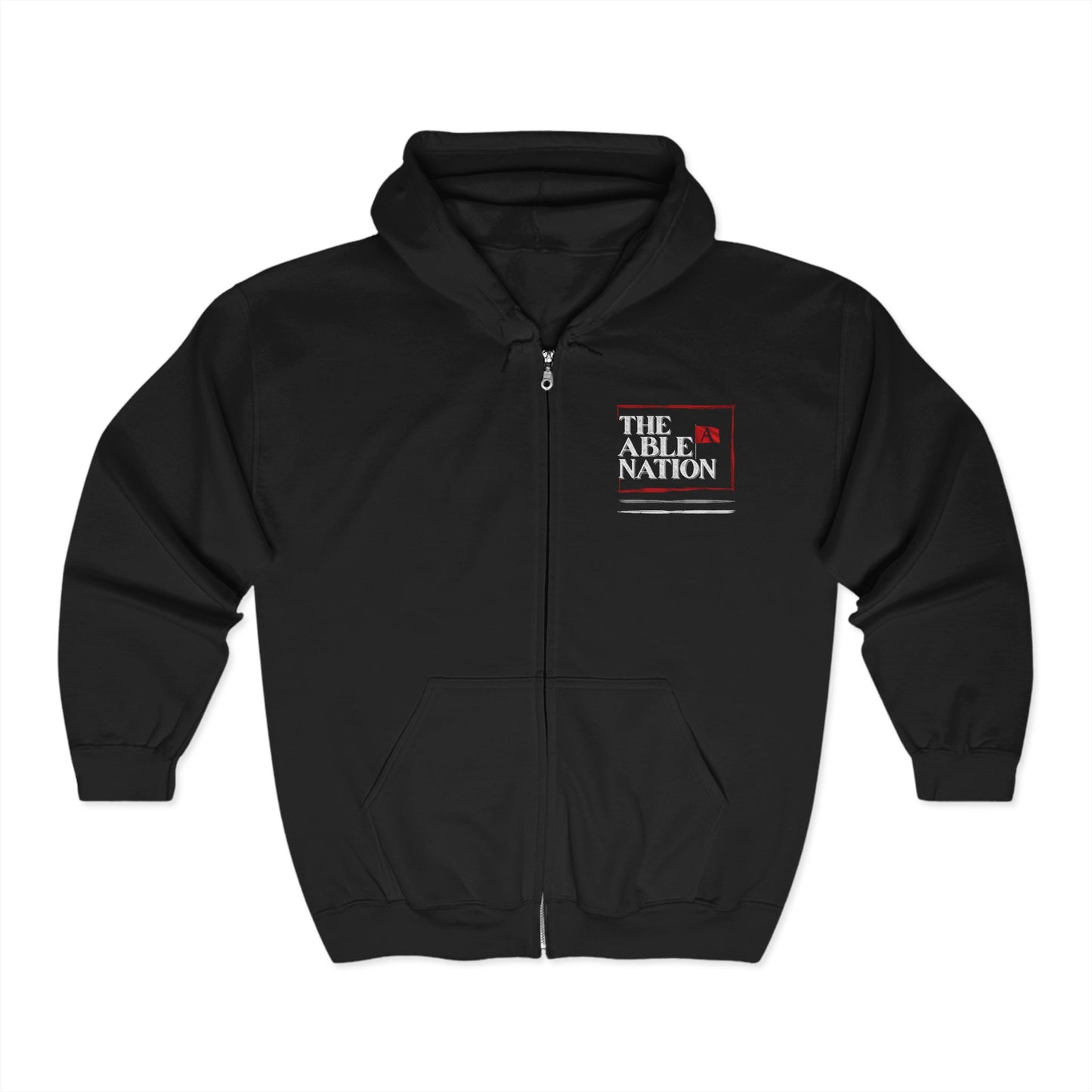 The Able Nation Fleece Zip-Up Hoodie – Warmth with a Message Oversized Sweatshirt for Every Occasion, Casual Wear, Gift for Him/Her, Athleisure, Trendy Style