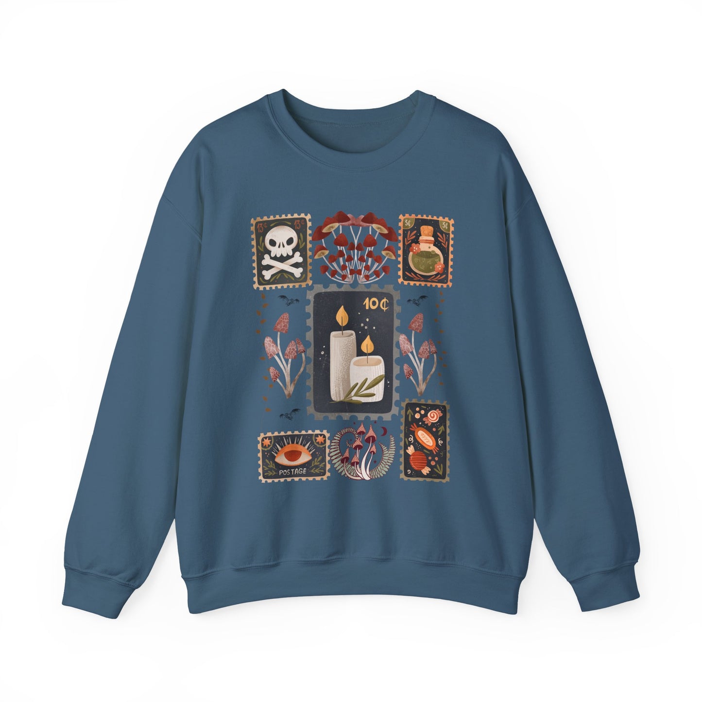 Vintage-Inspired Sweatshirt with Nature and Mystic Elements, Cozy Sweater for Fall, Halloween Gift, Unique Design