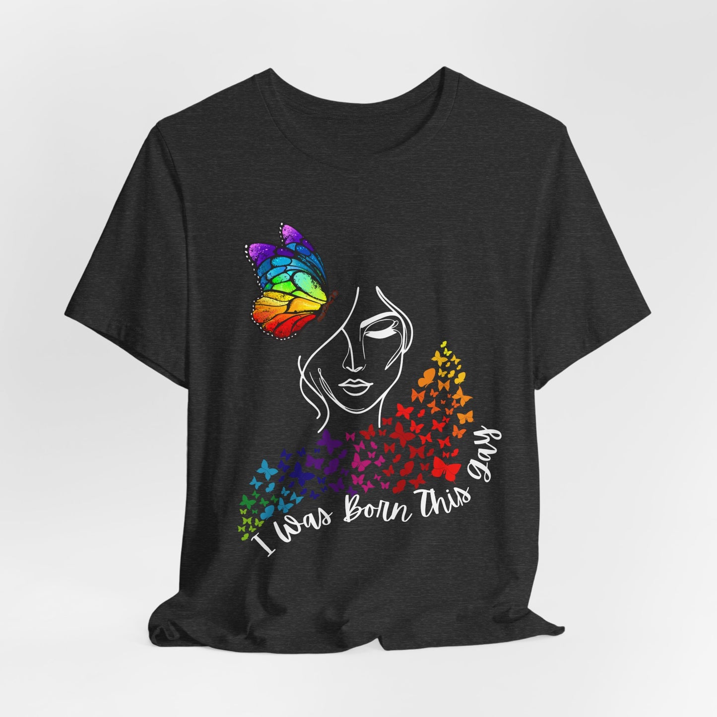 Butterfly Graphic Tee, LGBTQ T-Shirt, Equality Apparel, Colorful Butterfly Shirt, Casual Summer Wear