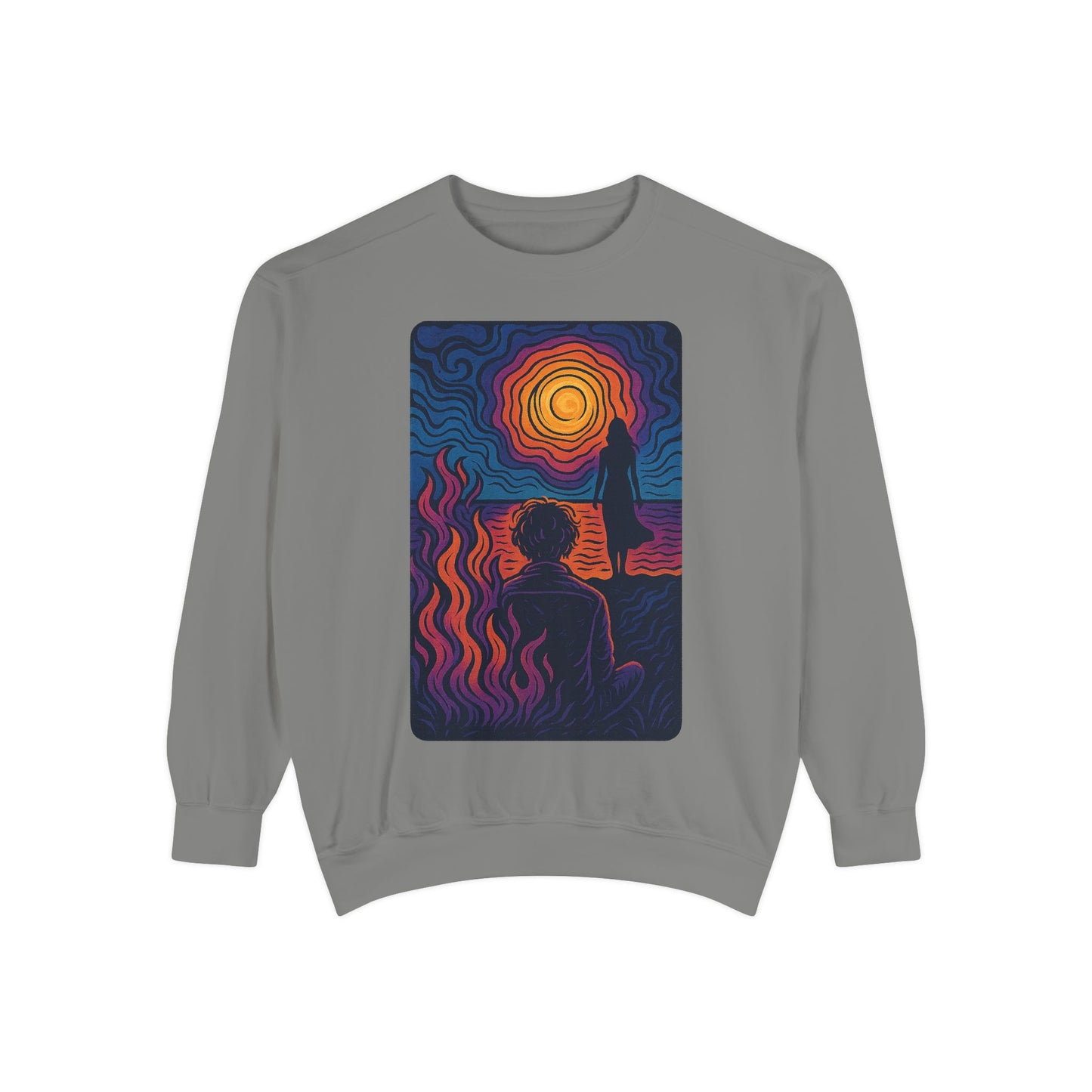 Unisex Garment-Dyed Song Lyric Sweatshirt, Gift for Music Lover, No Sunshine