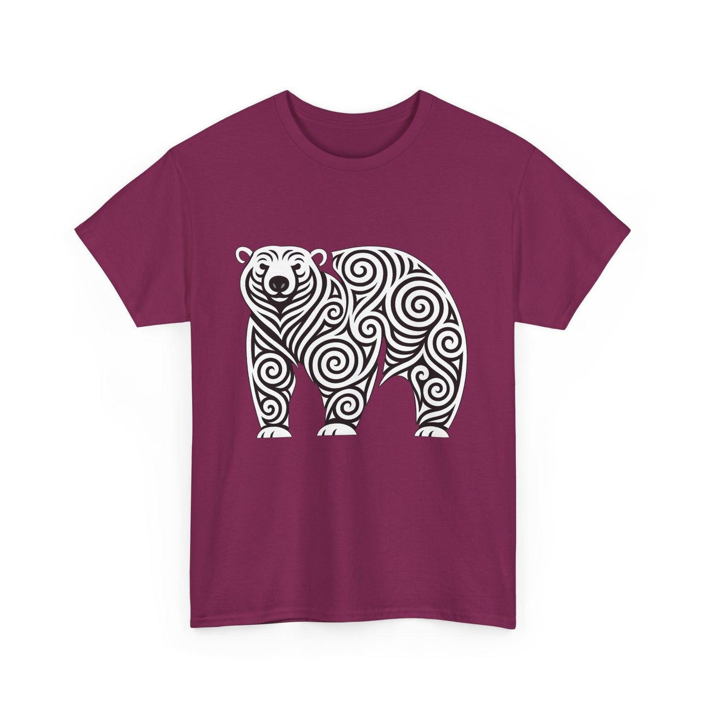 Stylish Bear Graphic Tee - Unisex Heavy Cotton T-Shirt, Animal Lover Gift, Unique Nature Apparel