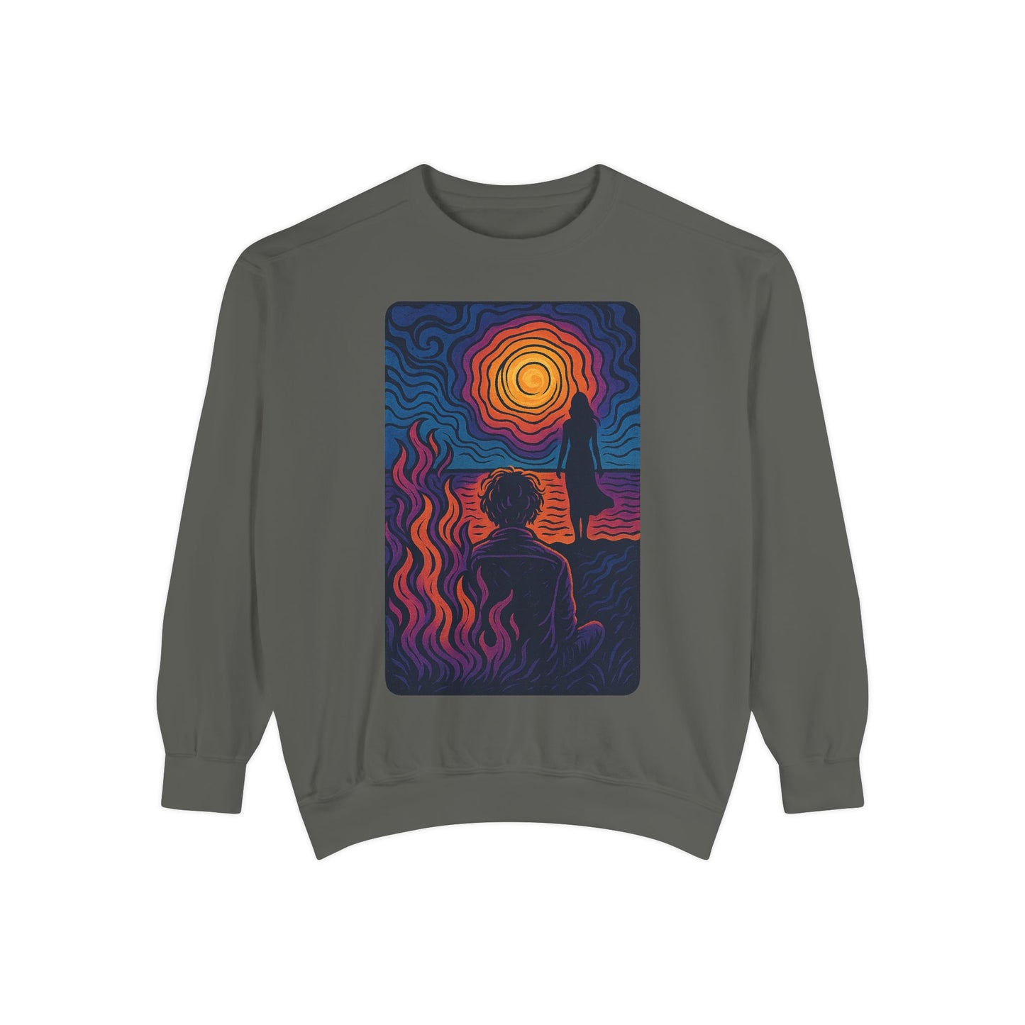 Unisex Garment-Dyed Song Lyric Sweatshirt, Gift for Music Lover, No Sunshine