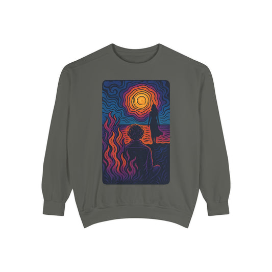 Unisex Garment-Dyed Song Lyric Sweatshirt, Gift for Music Lover, No Sunshine